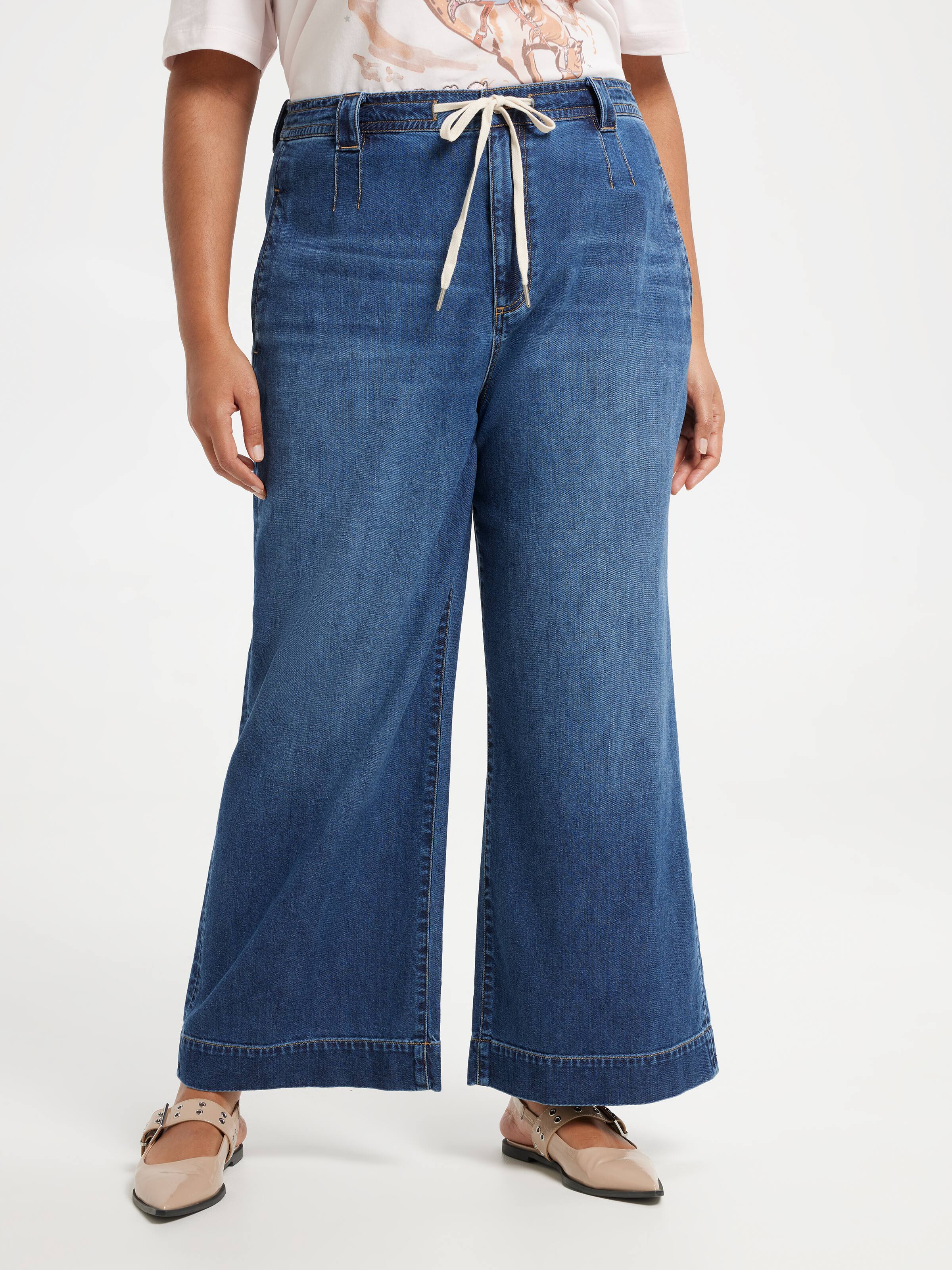 Curve Tie Waist Wide Ankle
