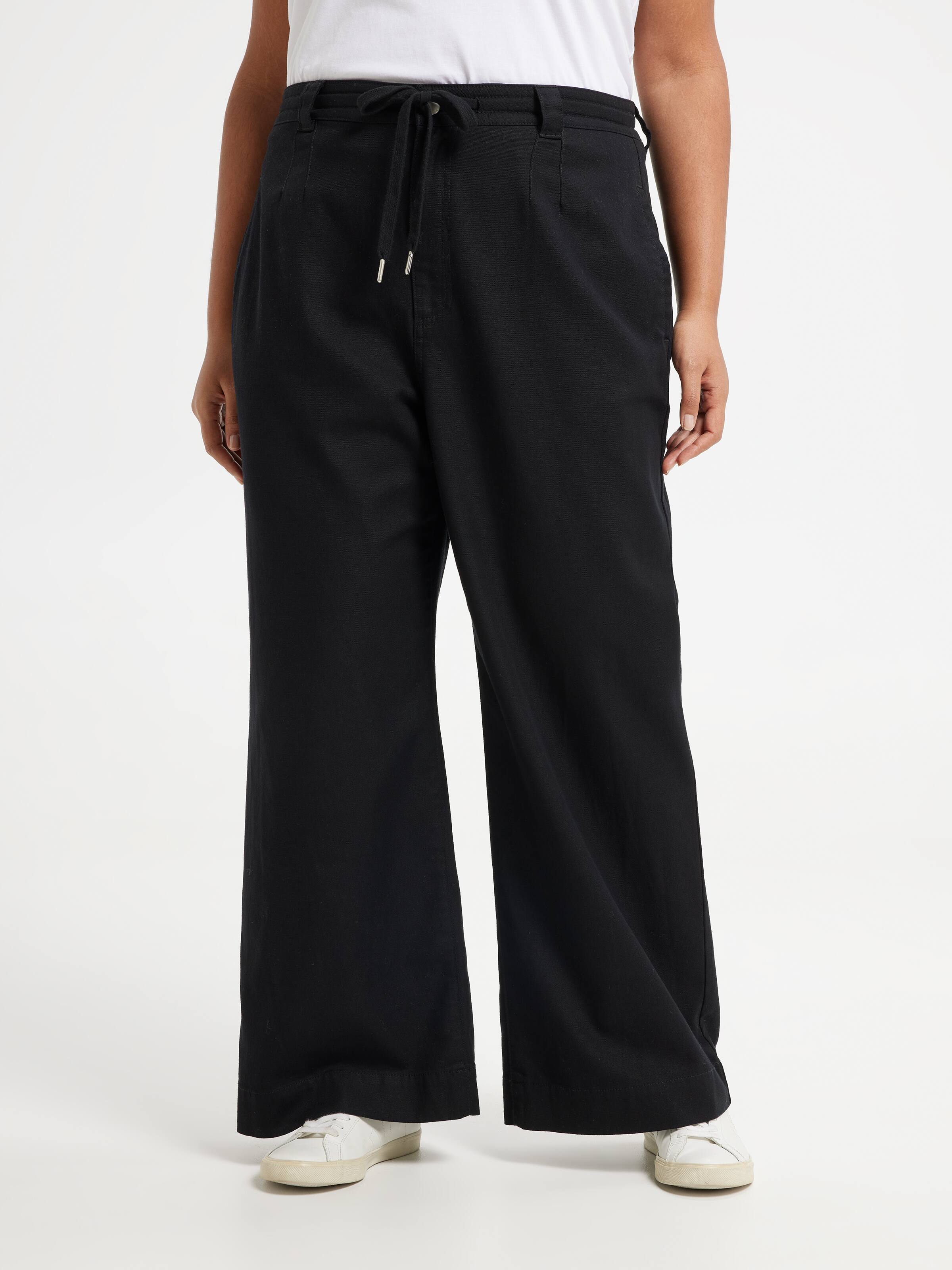 Curve Tie Waist Wide Ankle