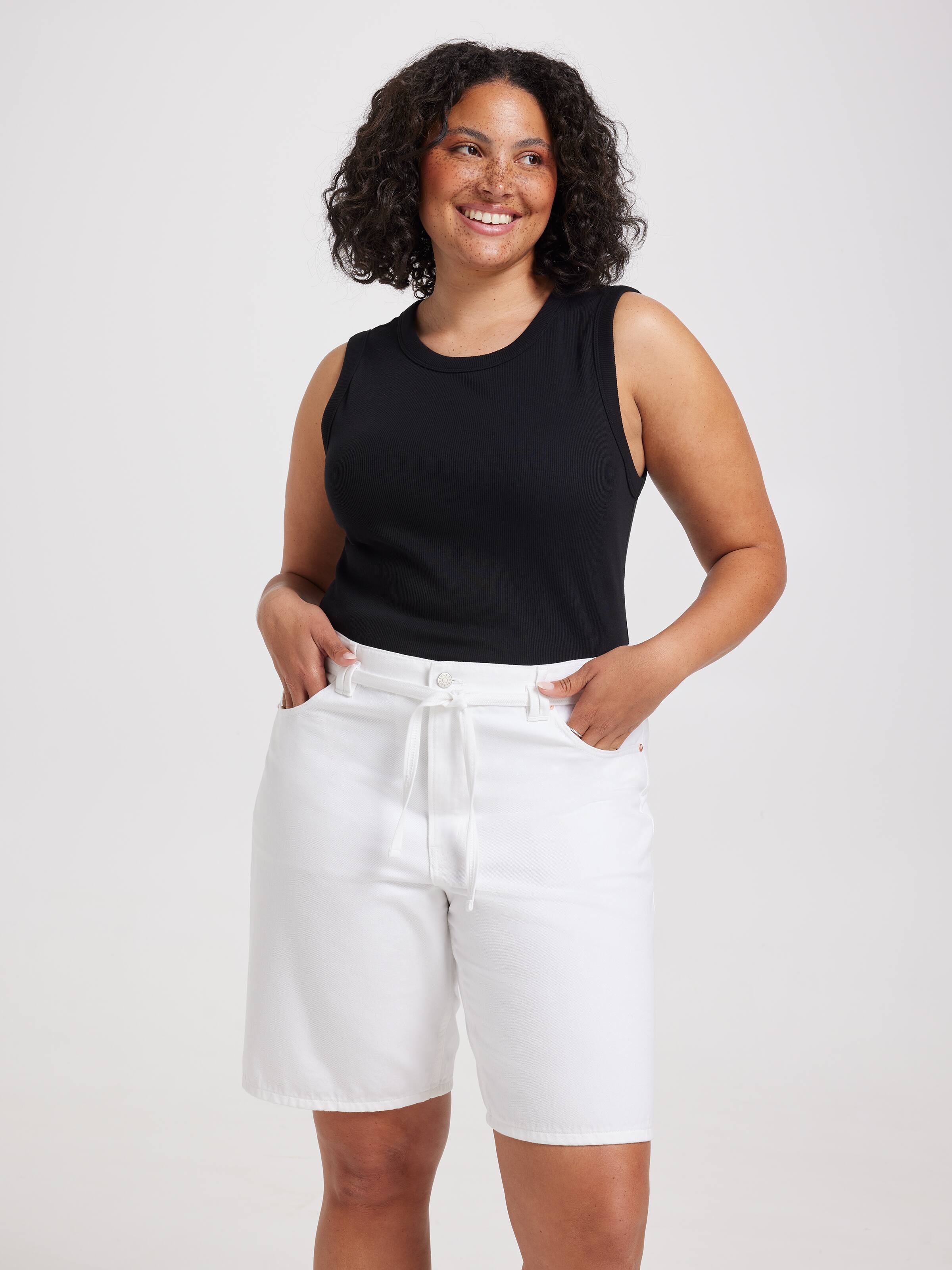 Curve Originals Mid Rise Belted Bermuda Short