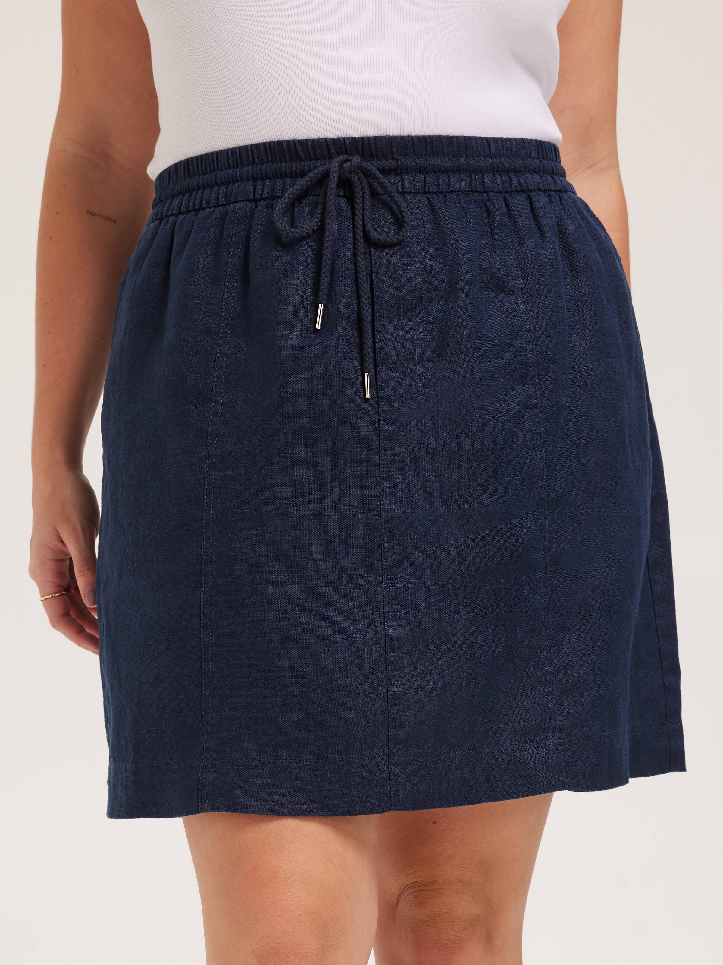 Curve Linen Jog Skirt