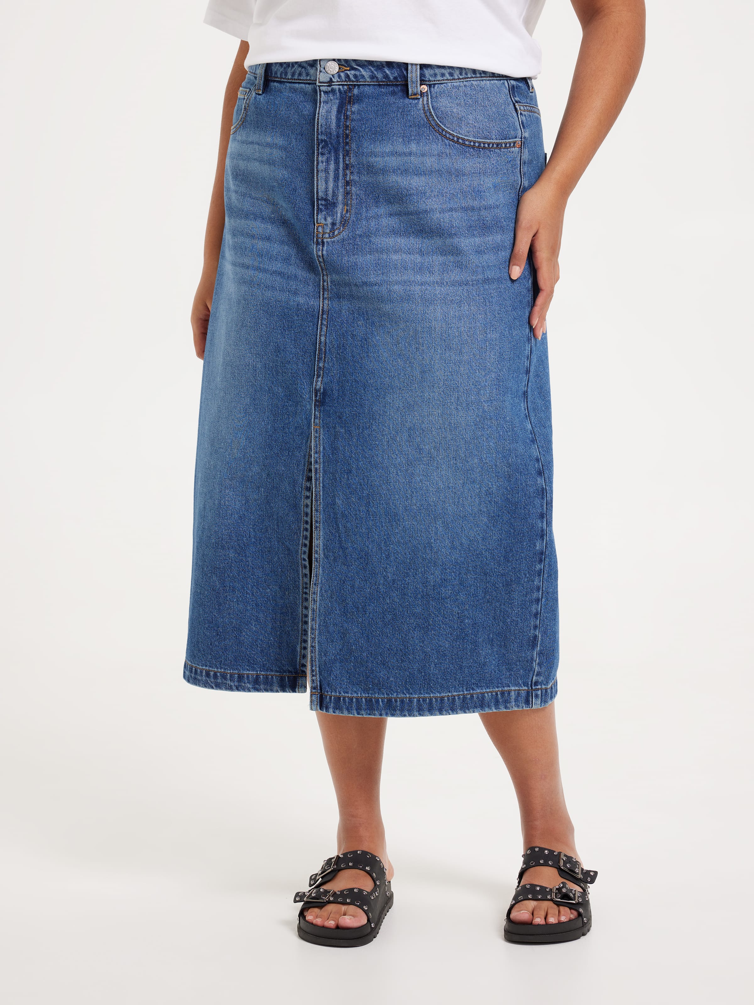 Curve Originals 5 Pocket Midi Skirt
