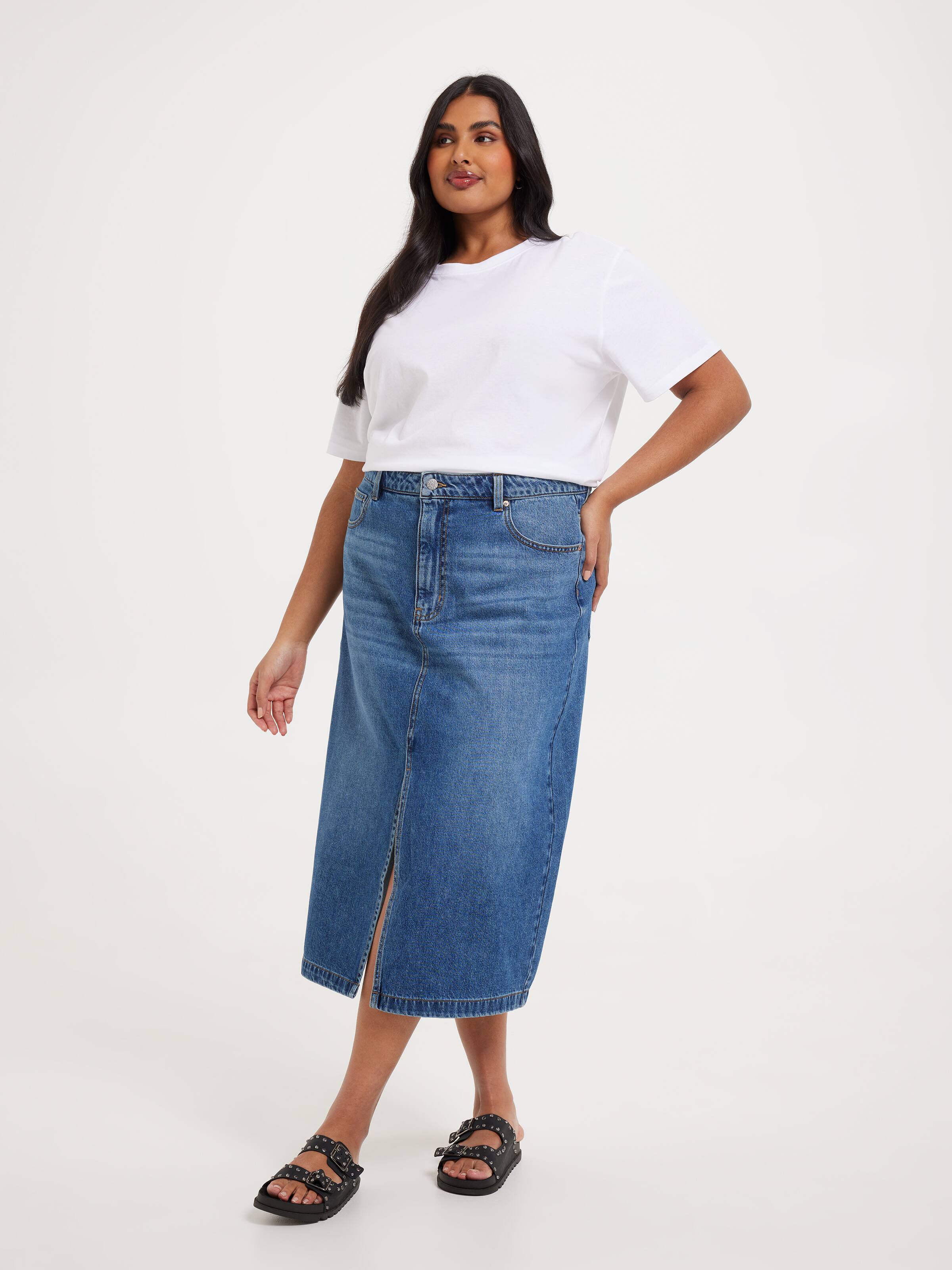 Curve Originals 5 Pocket Midi Skirt