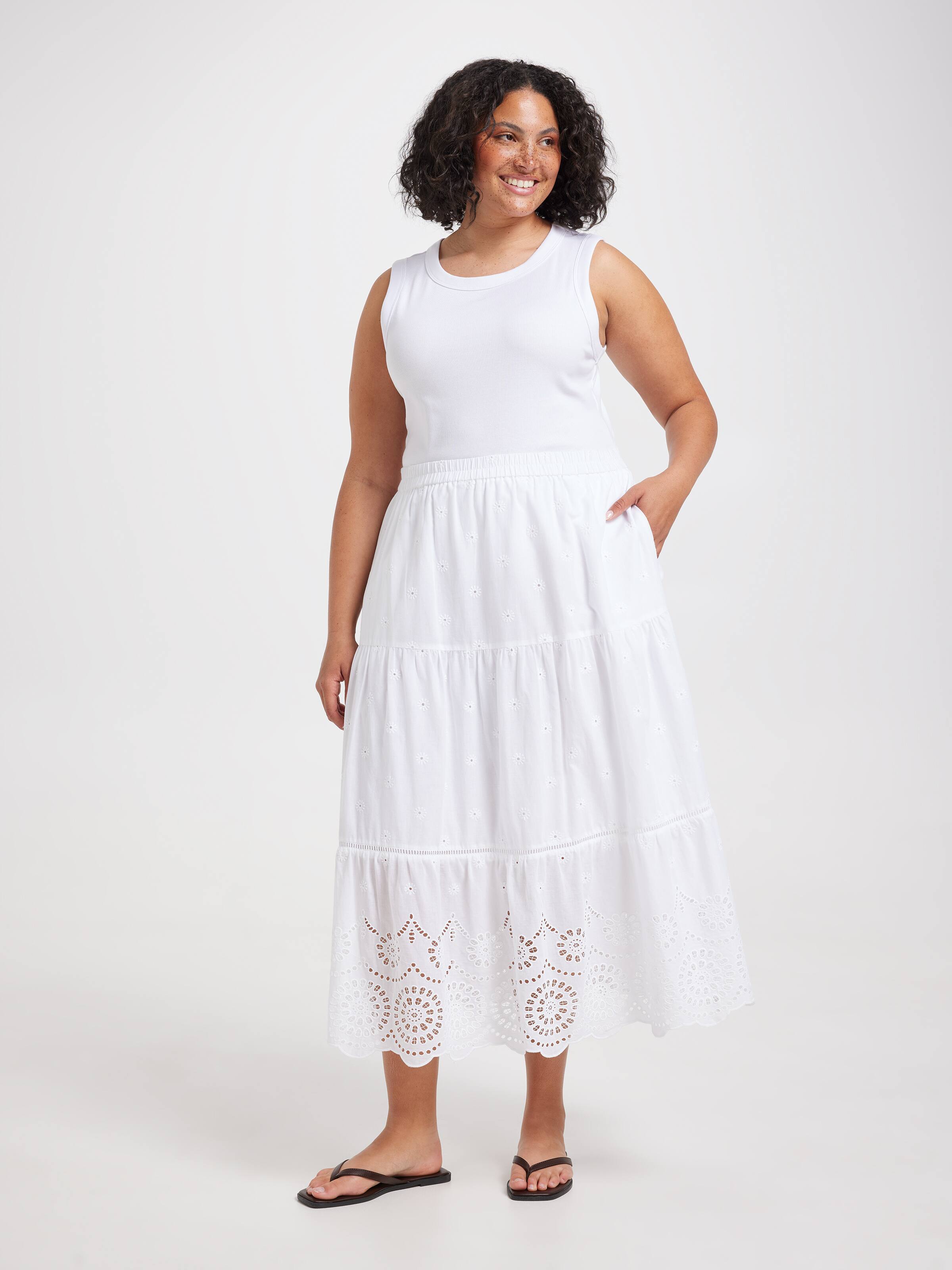 Curve Bella Tiered Skirt