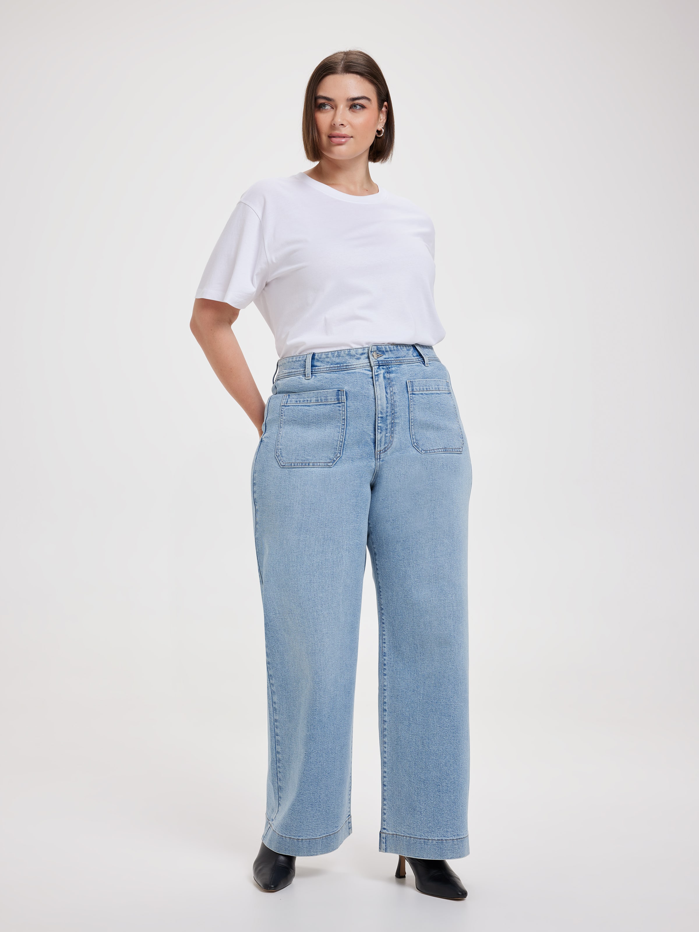 Curve Originals Sky High Wide  Leg Jean