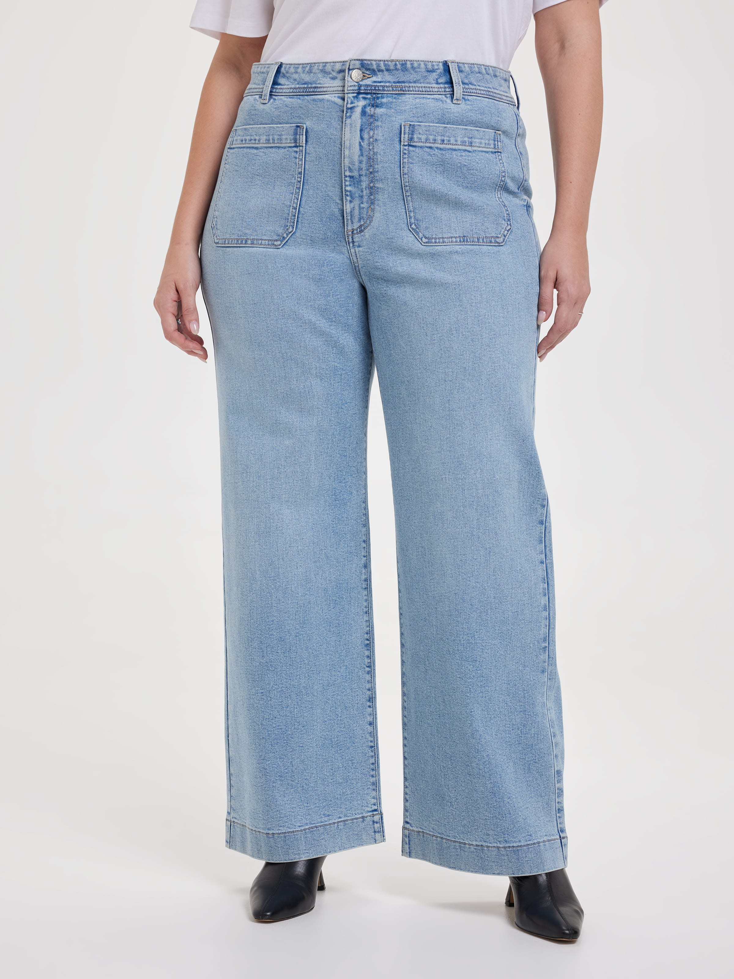 Curve Originals Sky High Wide  Leg Jean