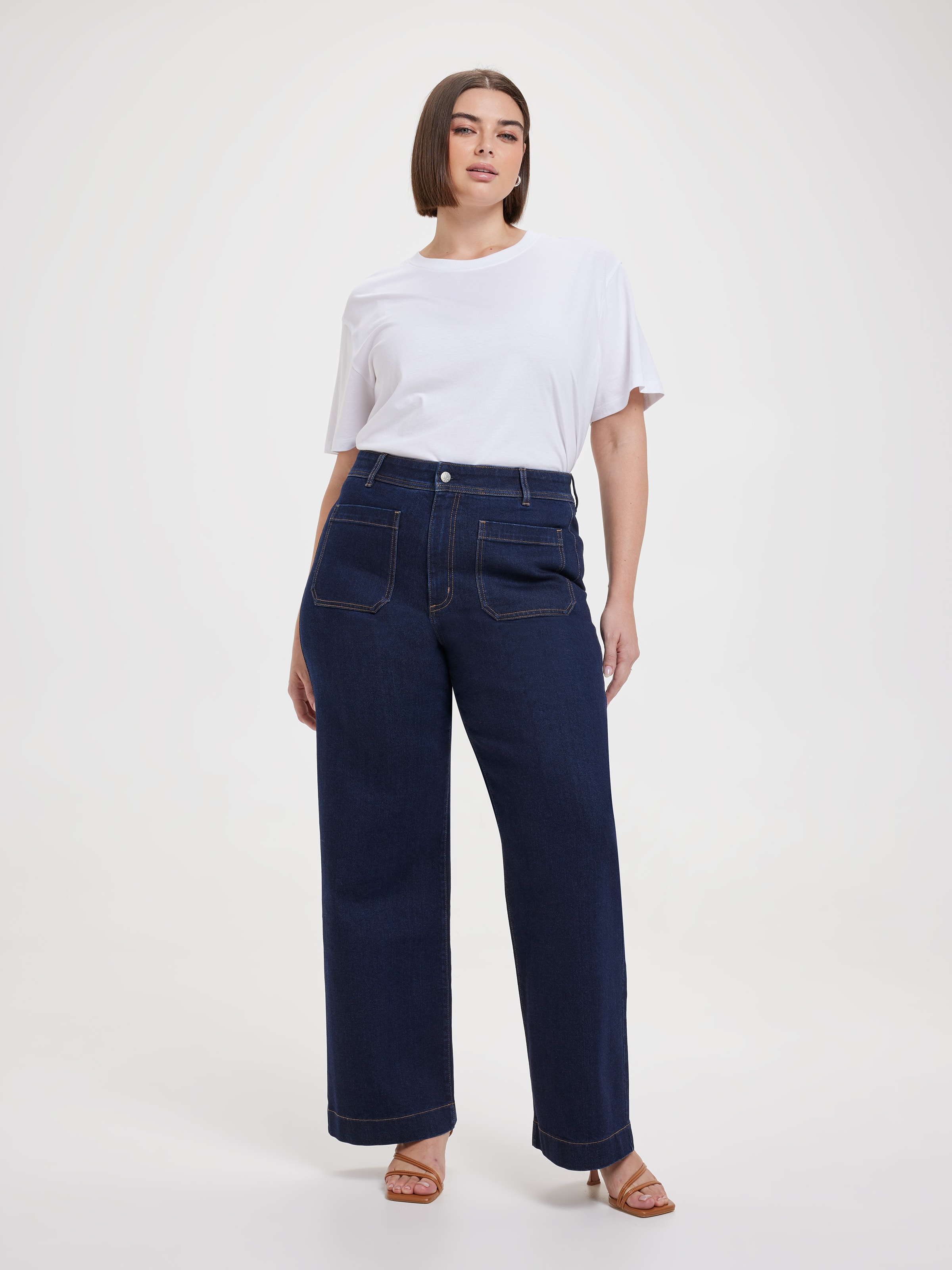 Curve Originals Sky High Wide  Leg Jean