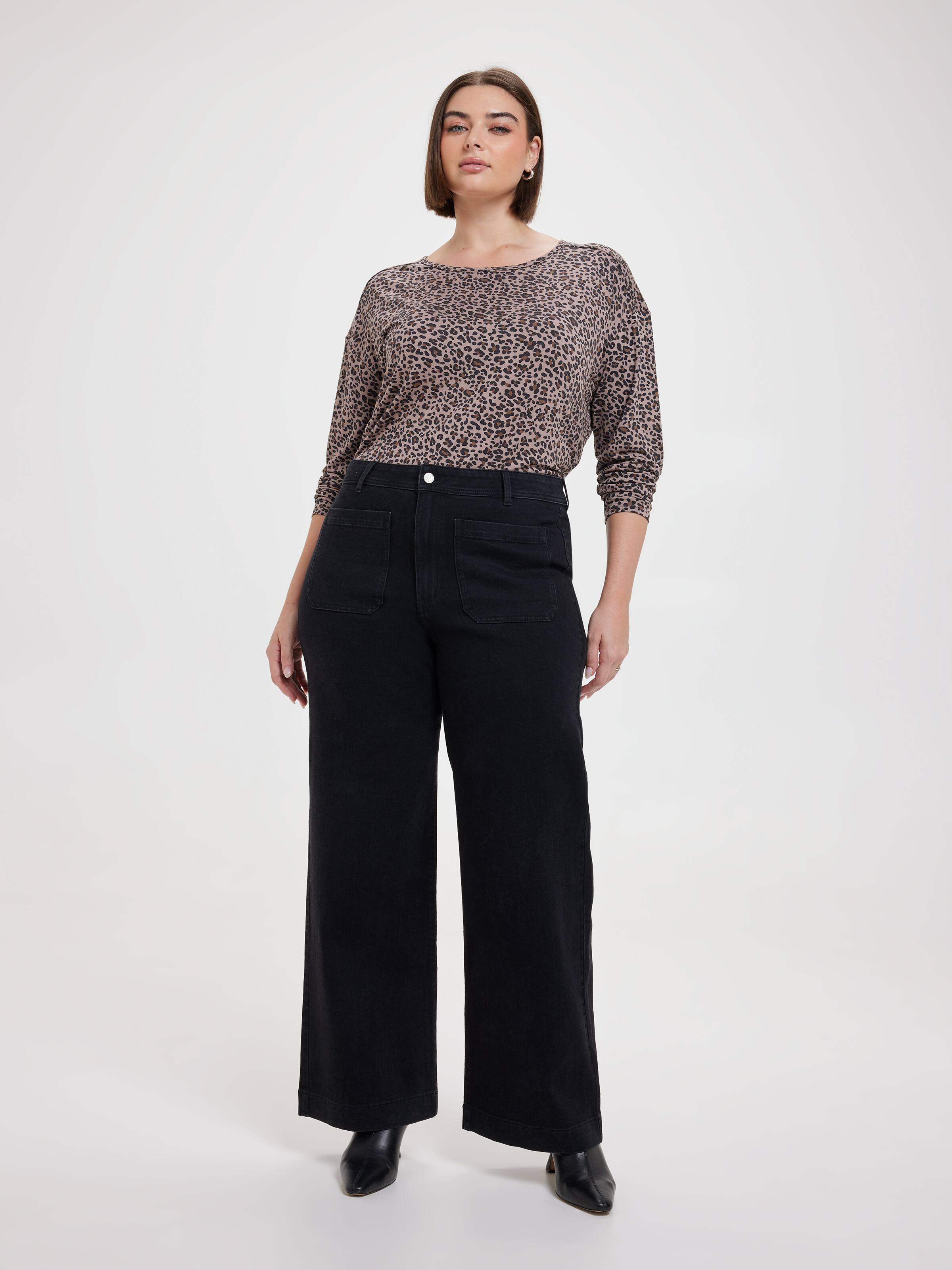 Curve Originals Sky High Wide  Leg Jean