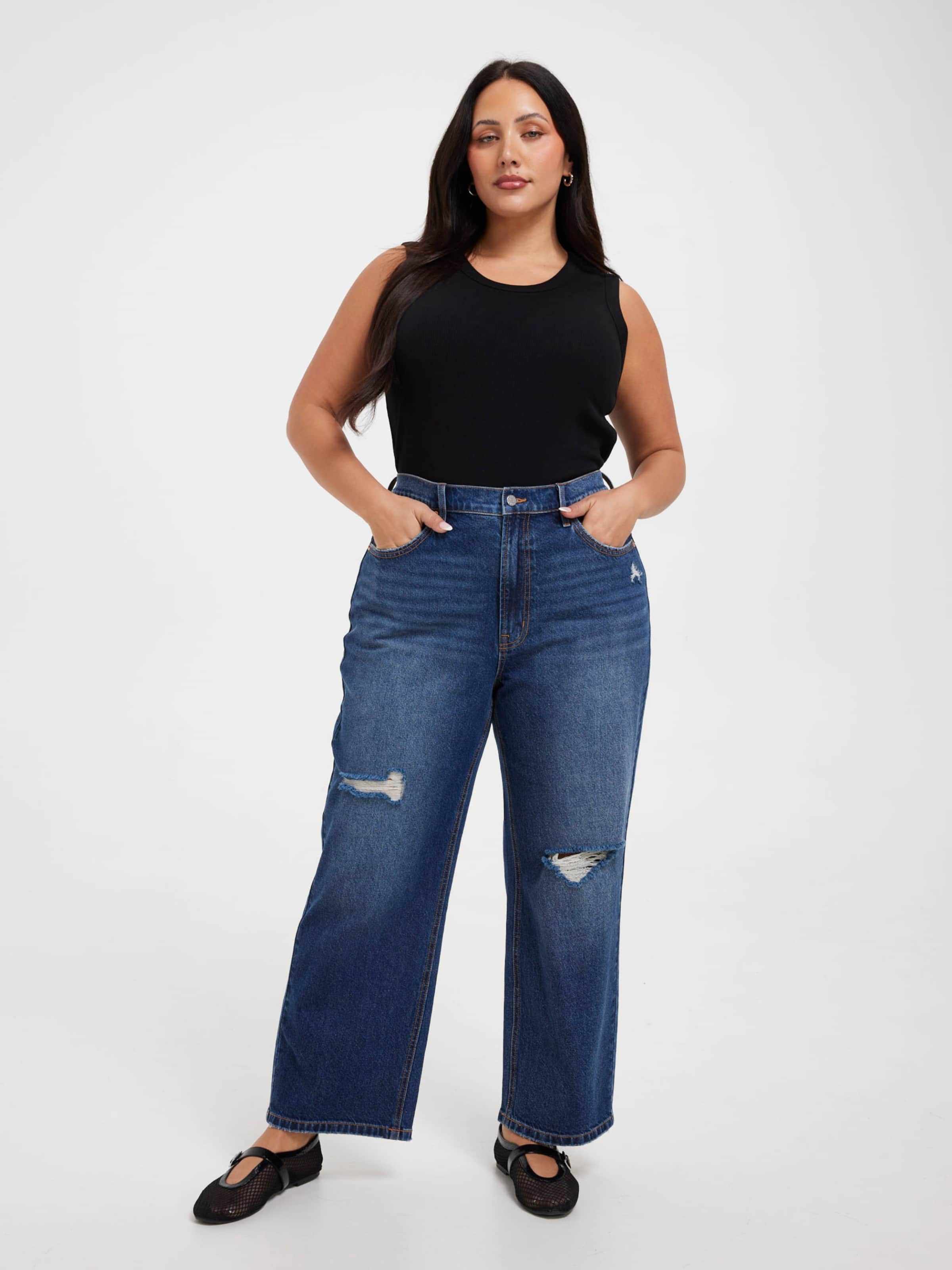 Curve Originals Almost Rigid Straight Jean