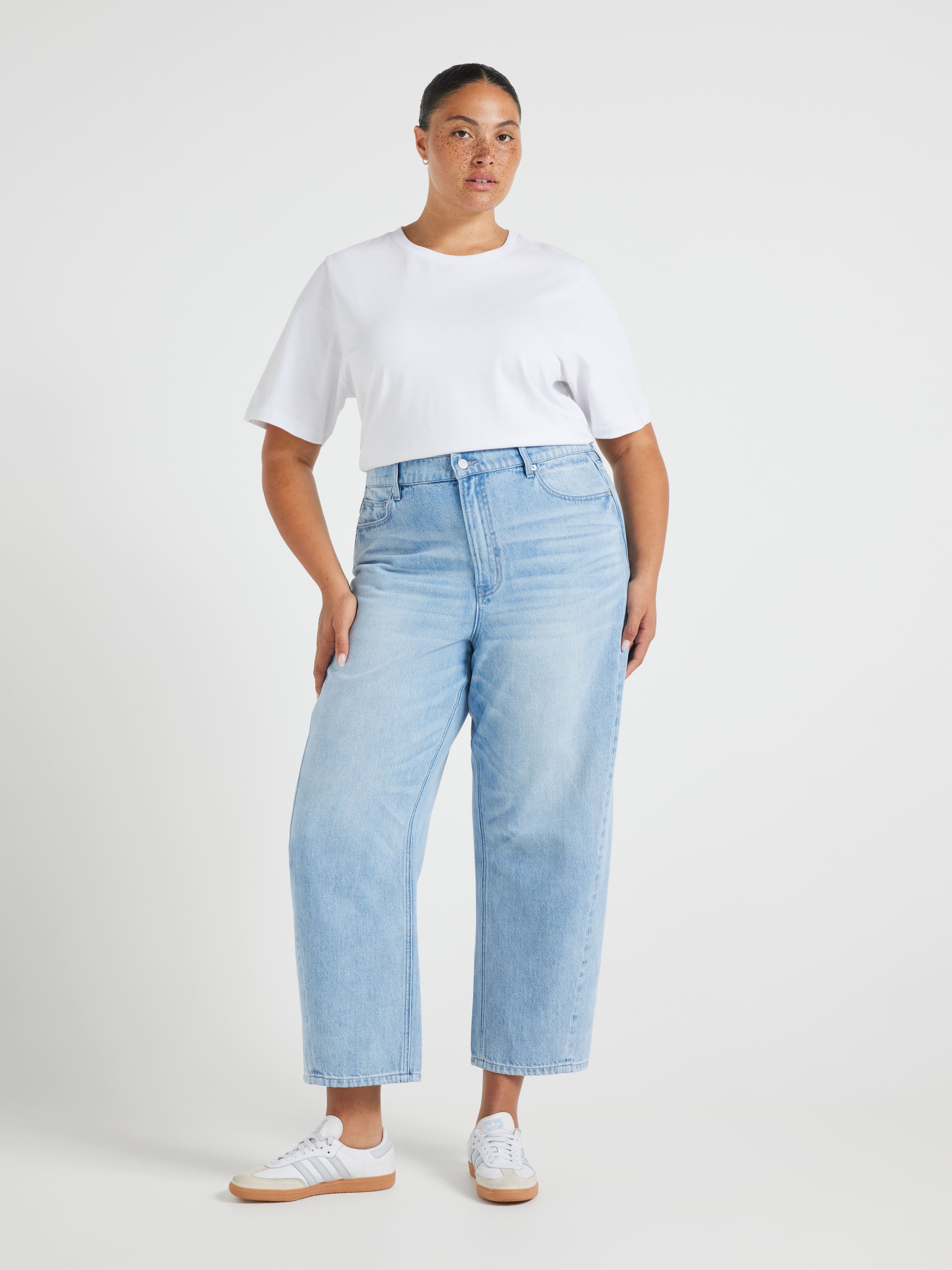 Curve Originals High Rise Barrel Leg Jean