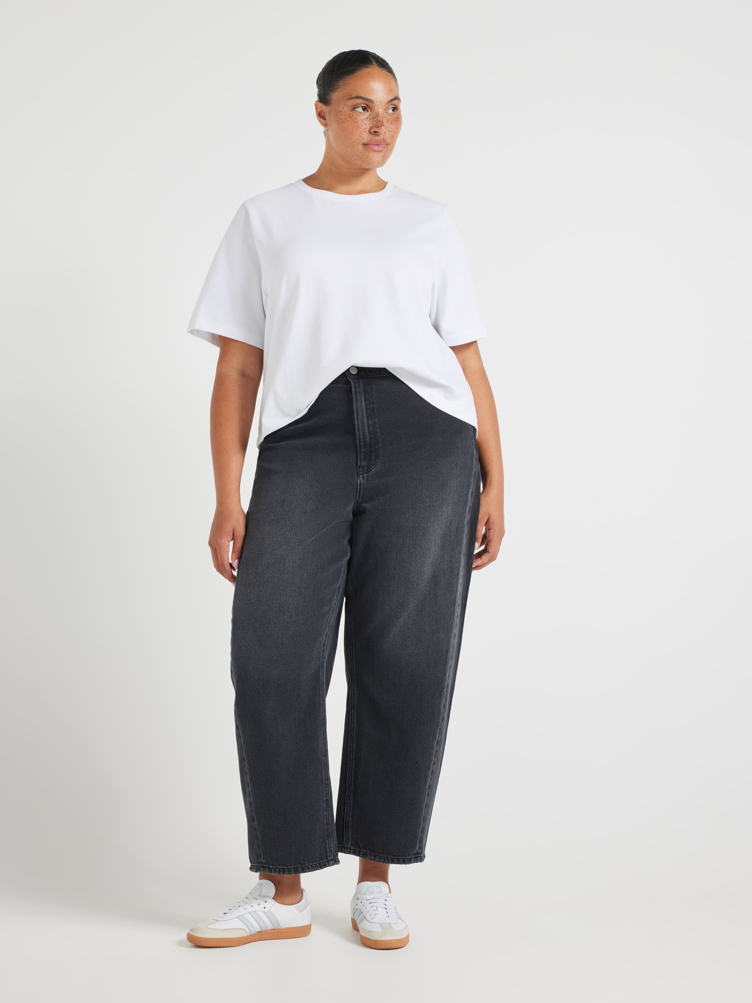 Curve Originals High Rise Barrel Leg Jean