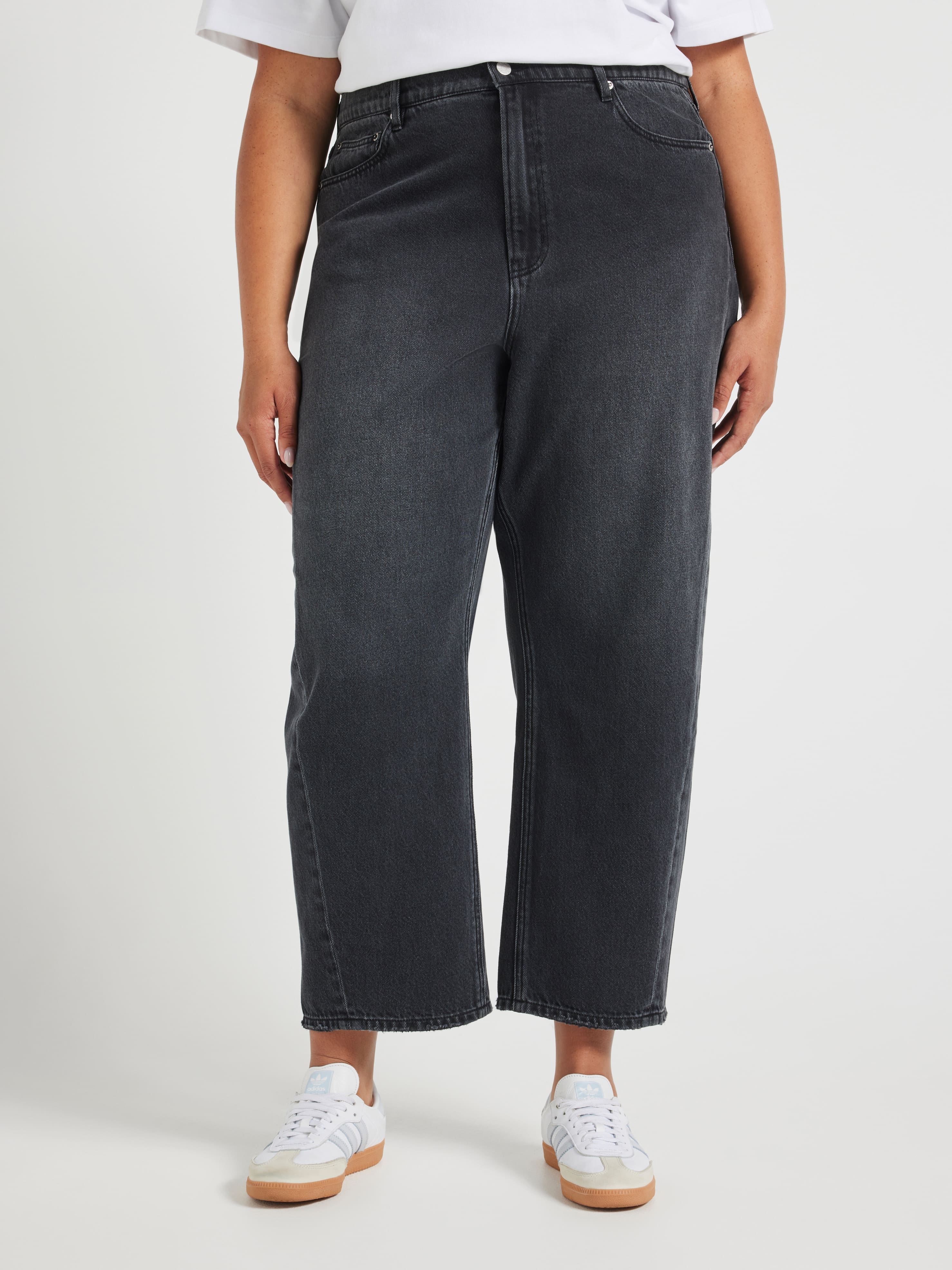 Curve Originals High Rise Barrel Leg Jean