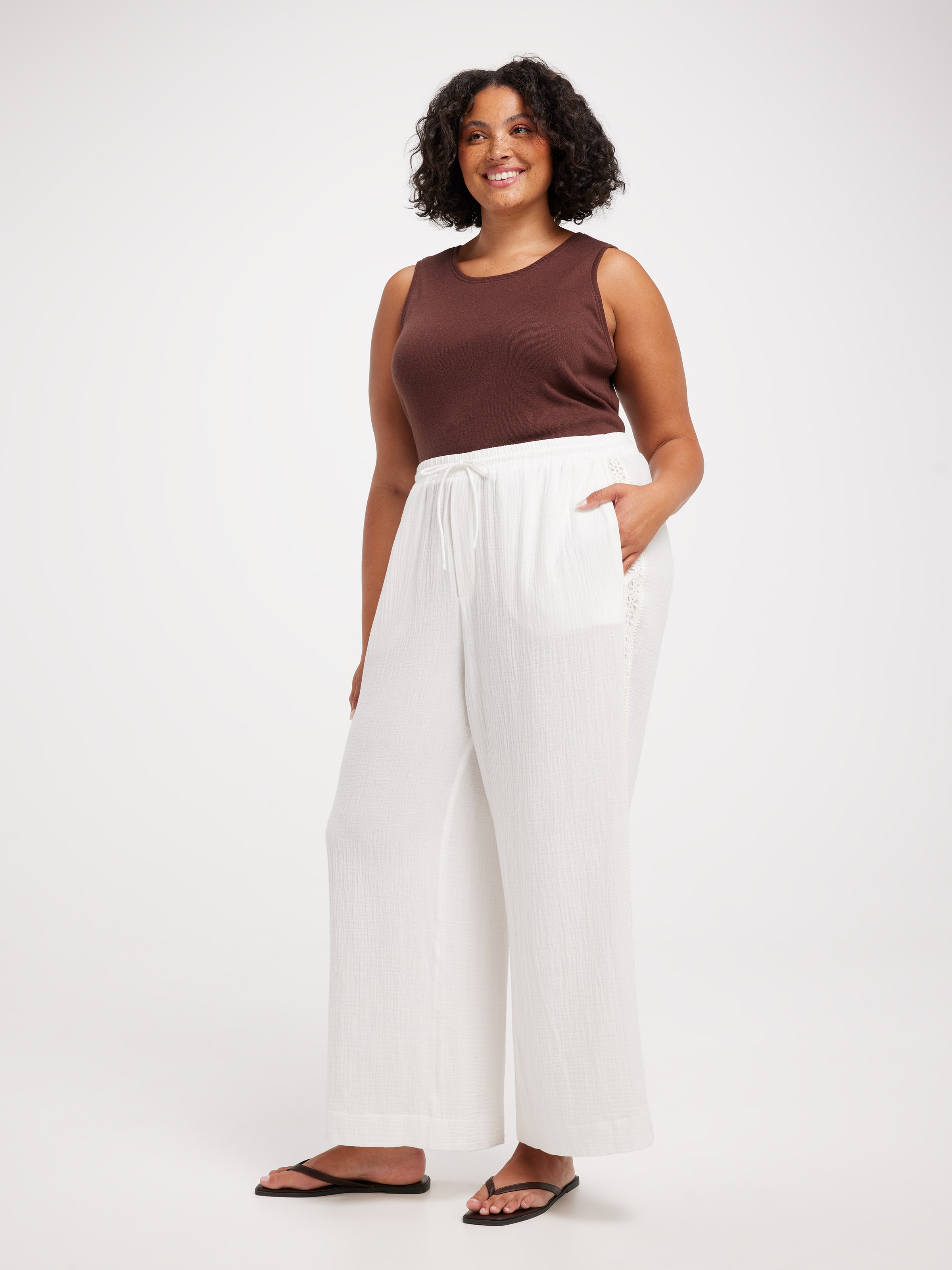 Curve Cheese Cloth Resort Pant