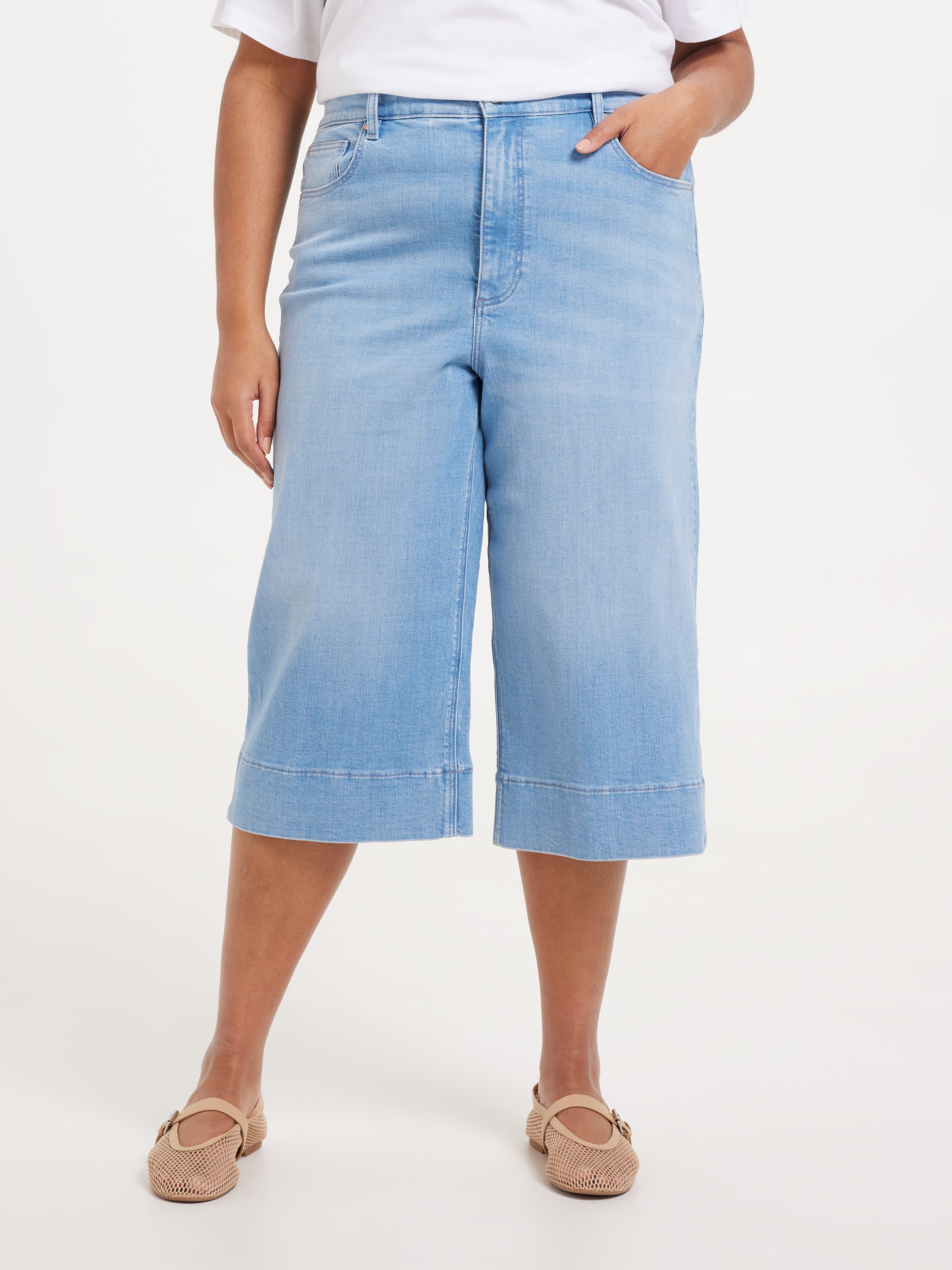 Curve Originals High Rise Wide Leg Capri