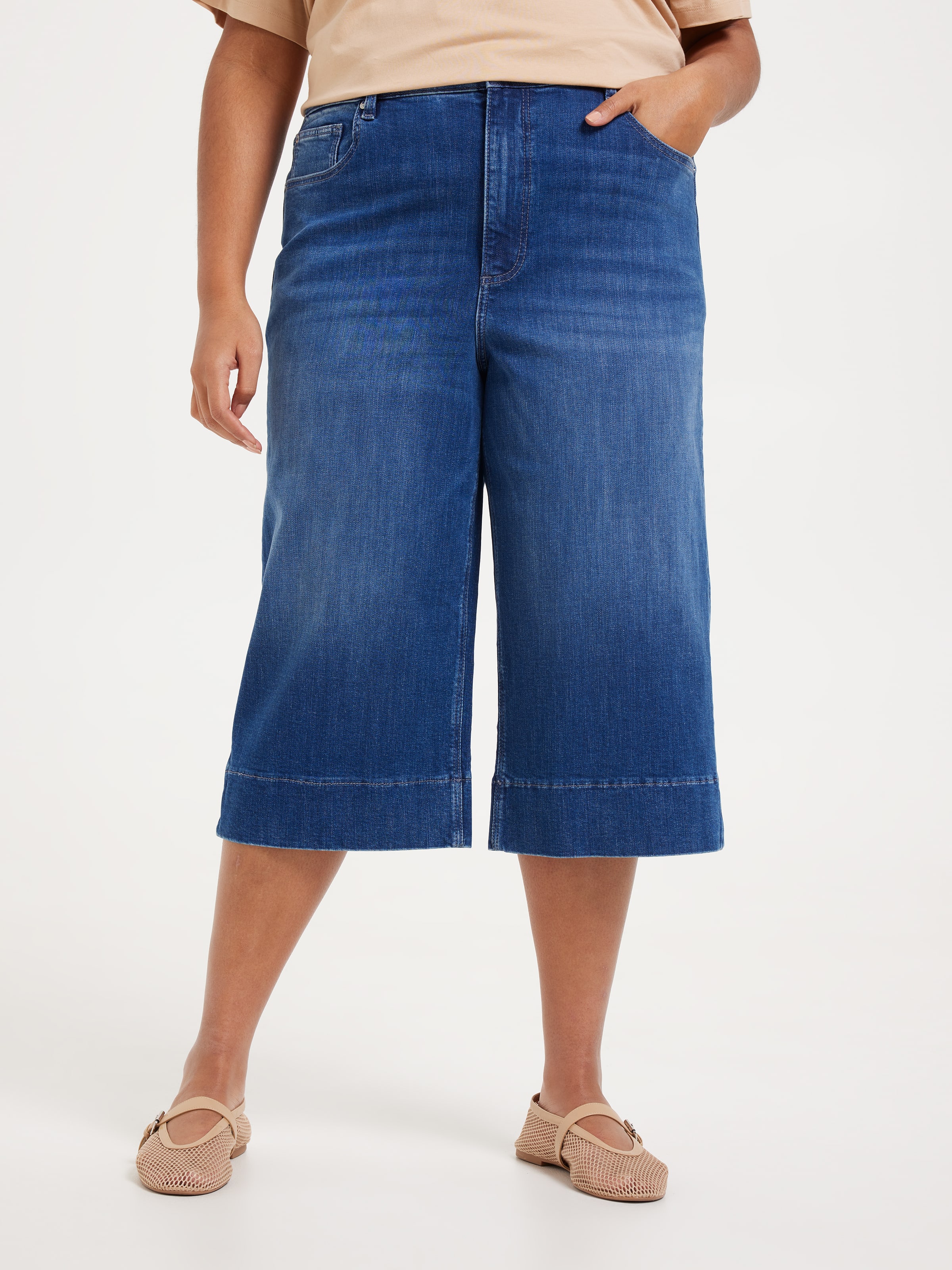 Curve Originals High Rise Wide Leg Capri