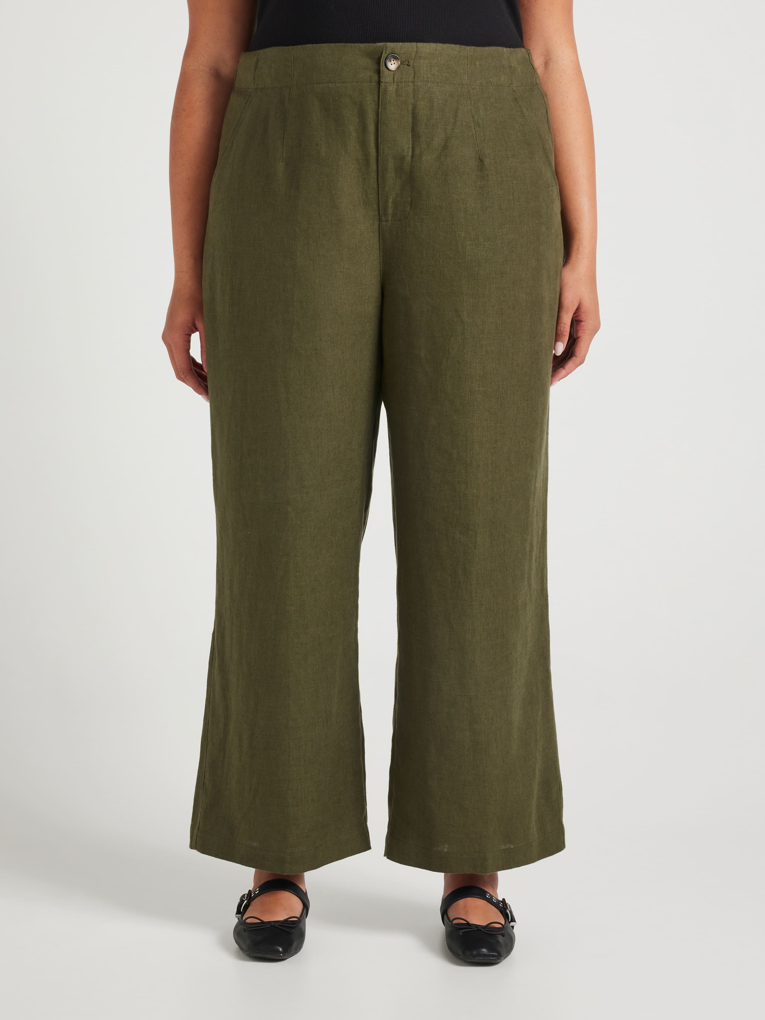 Curve Belmont Linen Wide Ankle Pant