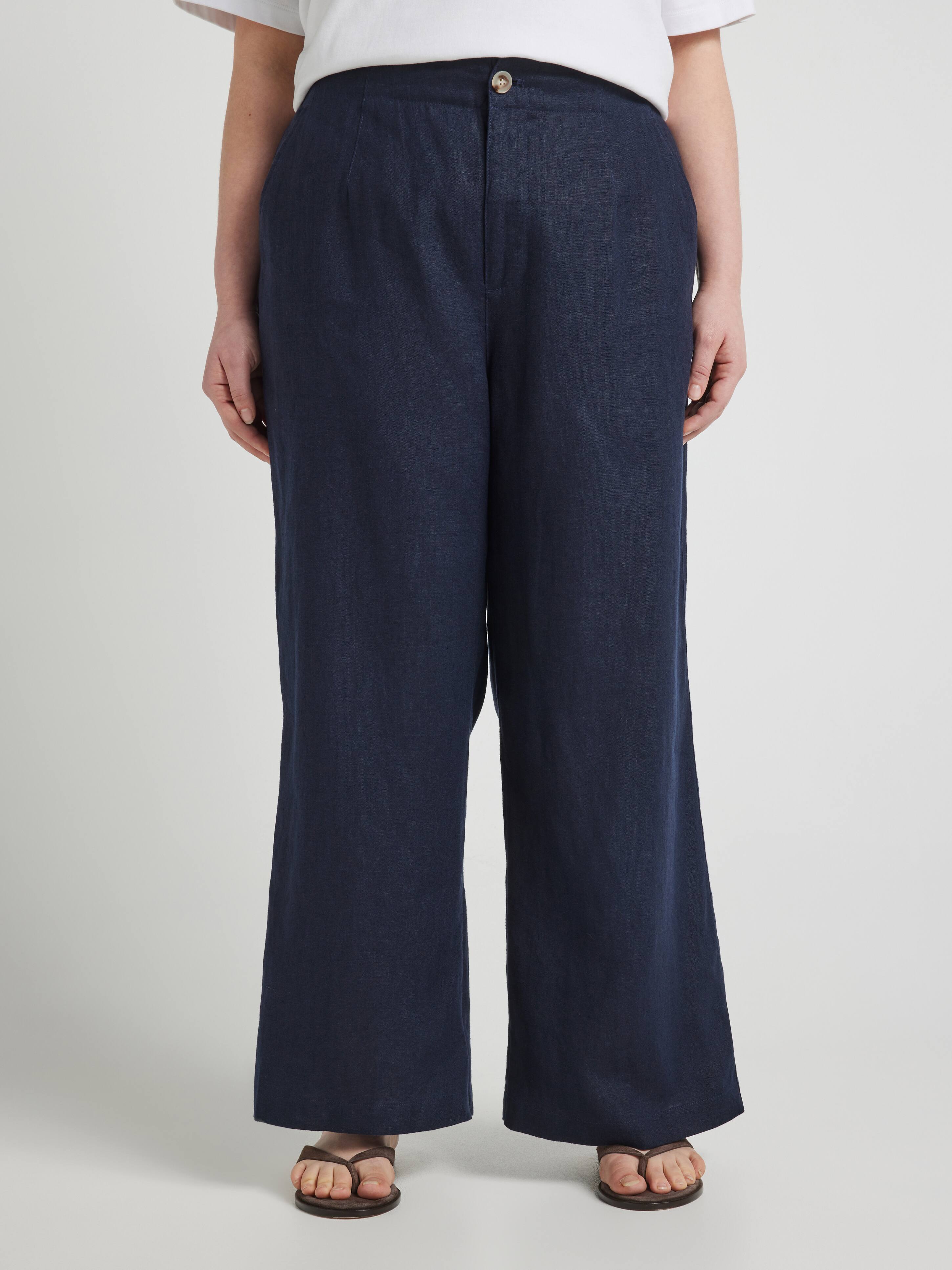 Curve Belmont Linen Wide Ankle Pant