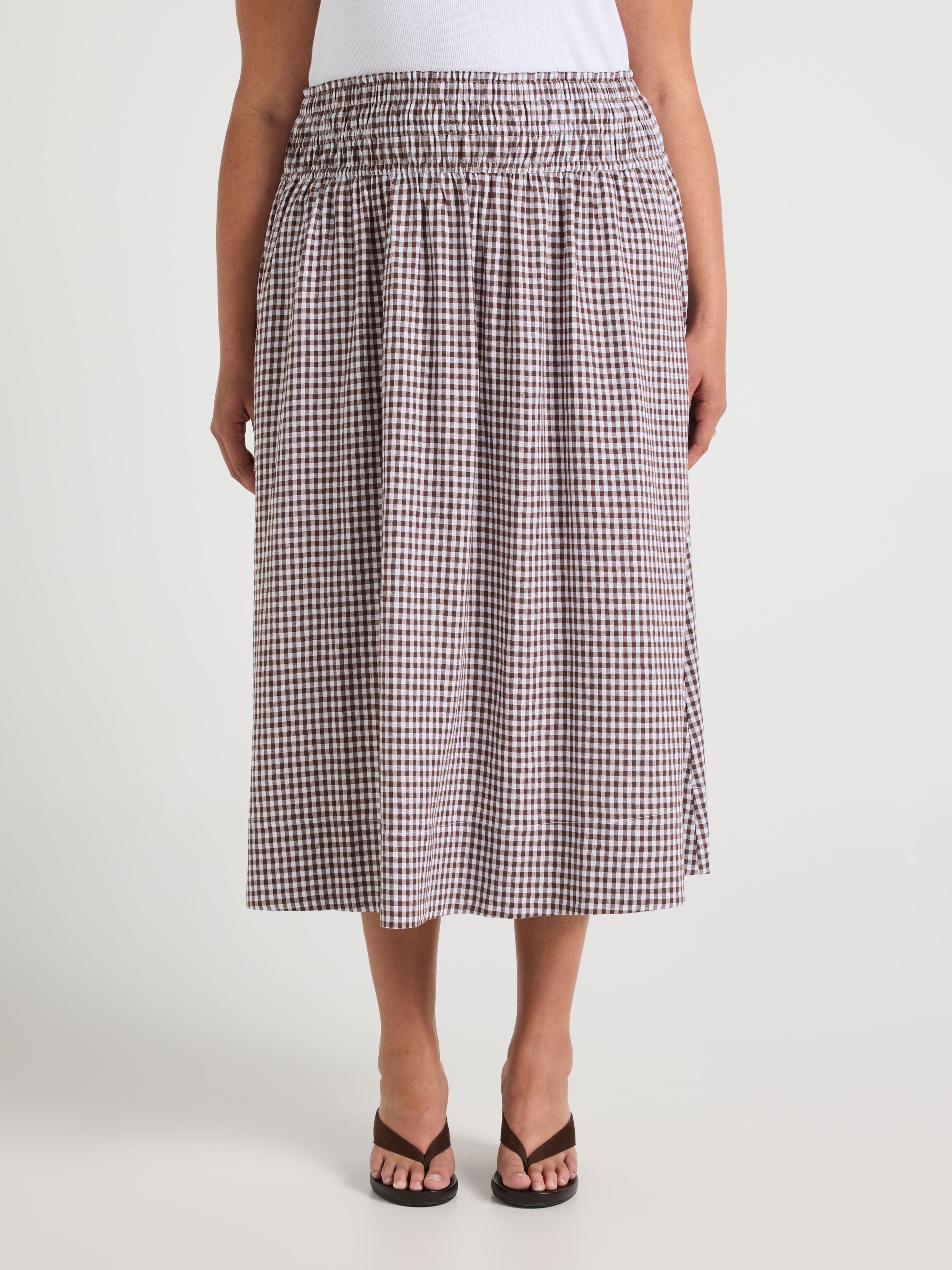 Curve Shirred Maxi Skirt