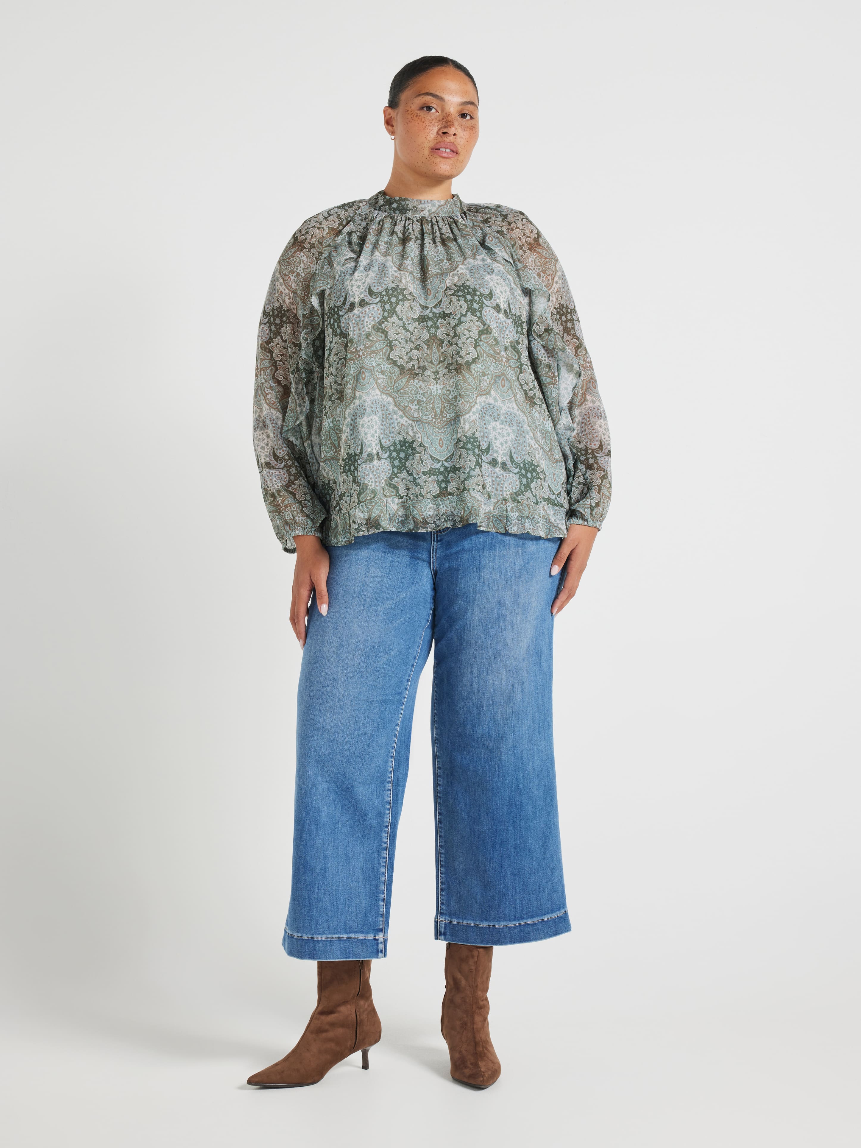 Curve Simone Tie Back Blouse