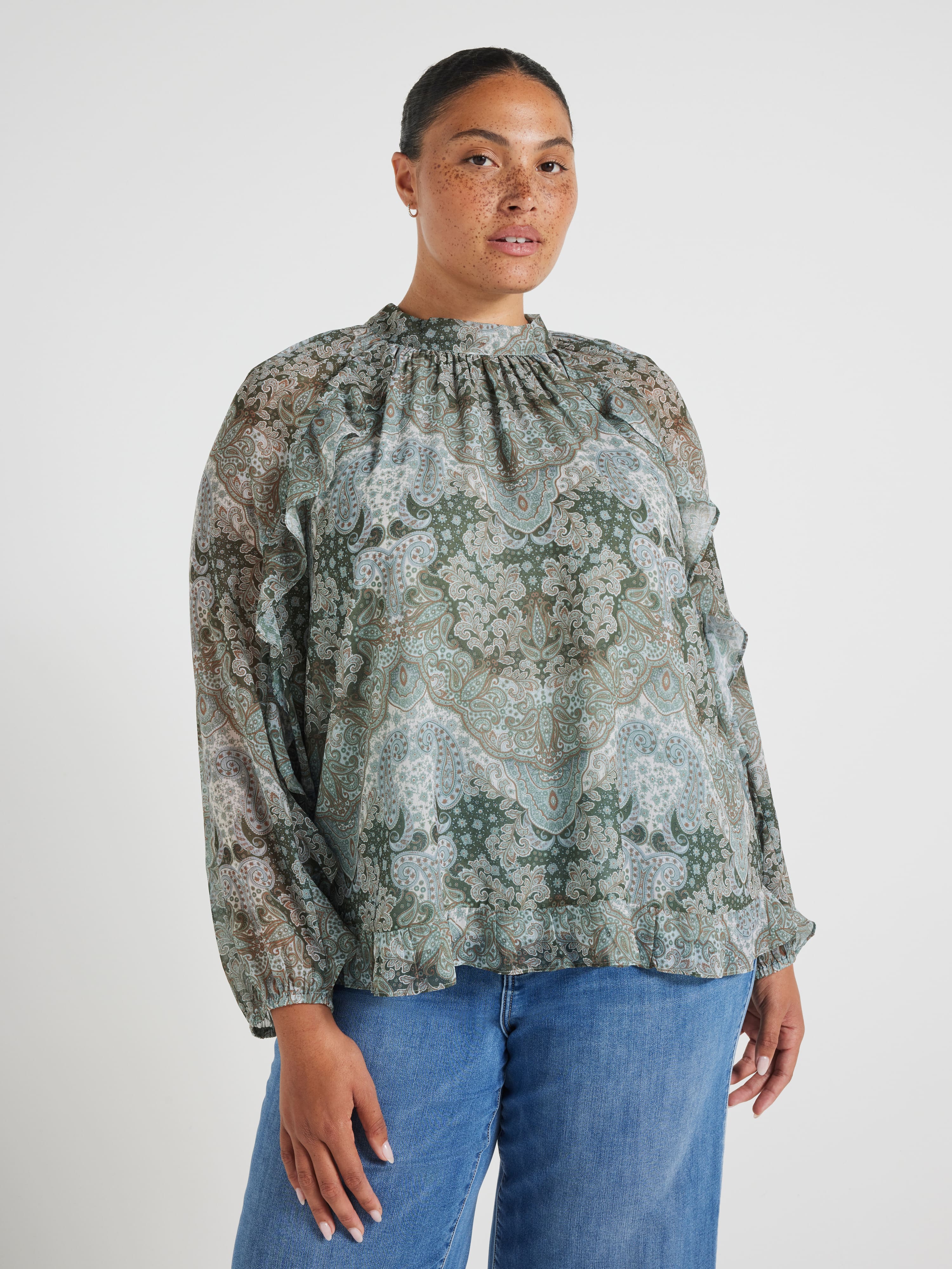 Curve Simone Tie Back Blouse