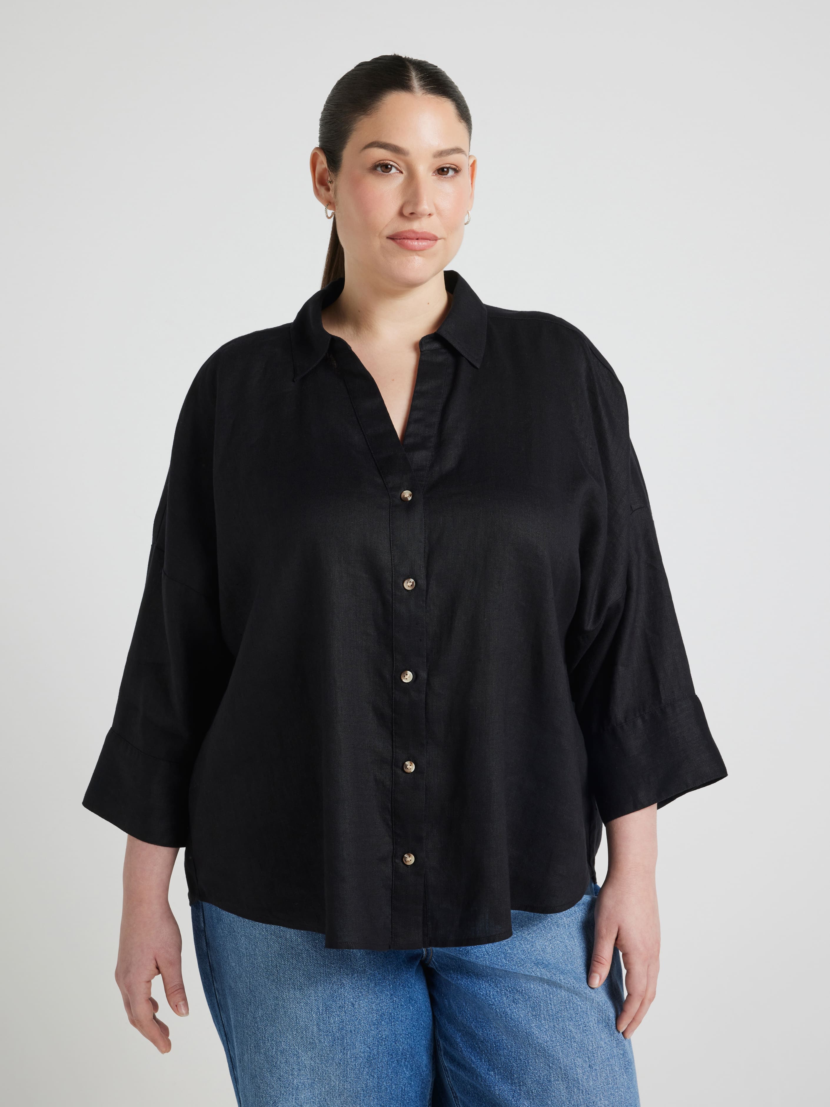 Curve Hampton 3/4 Sleeve Shirt