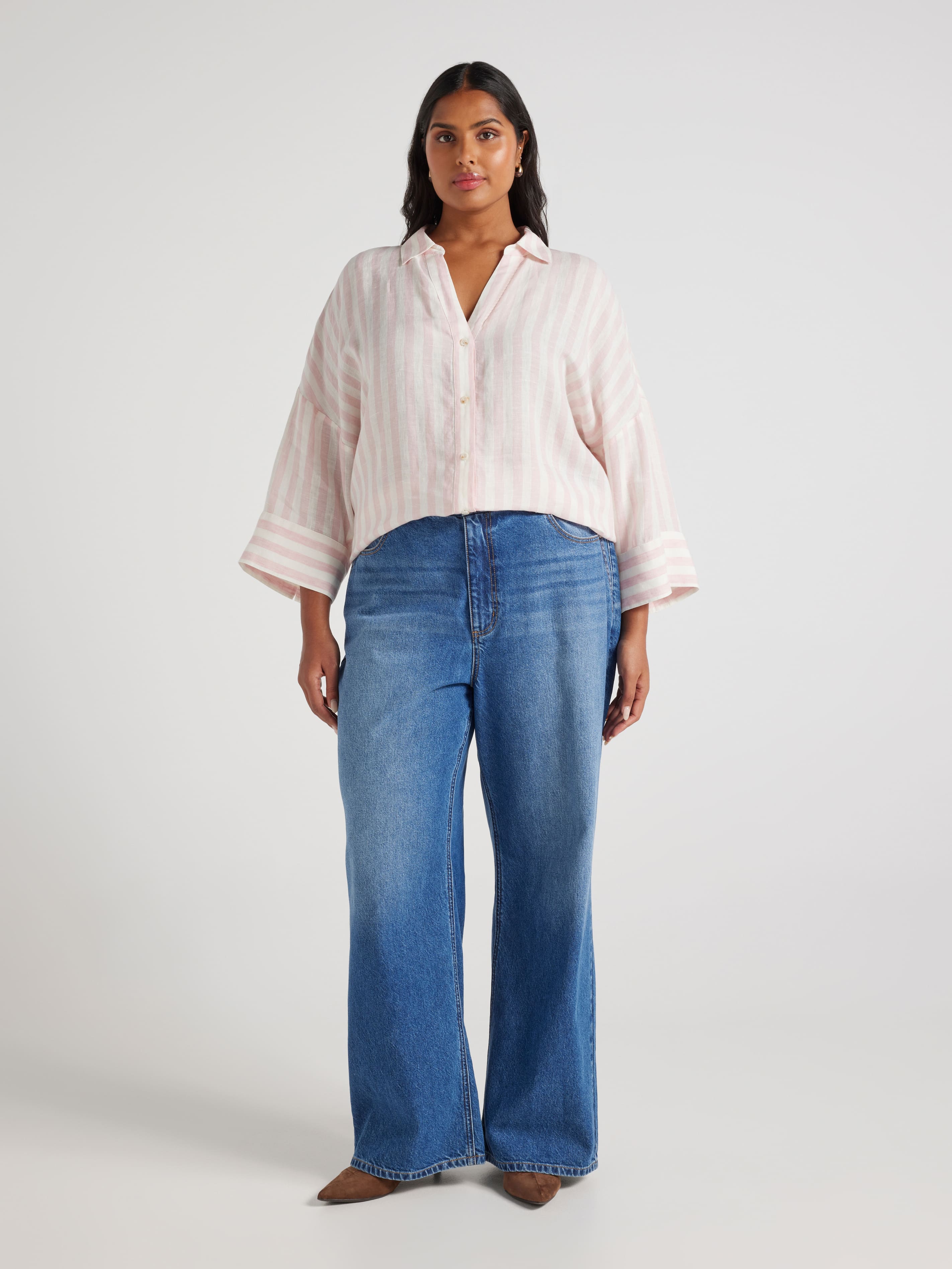 Curve Hampton 3/4 Sleeve Shirt