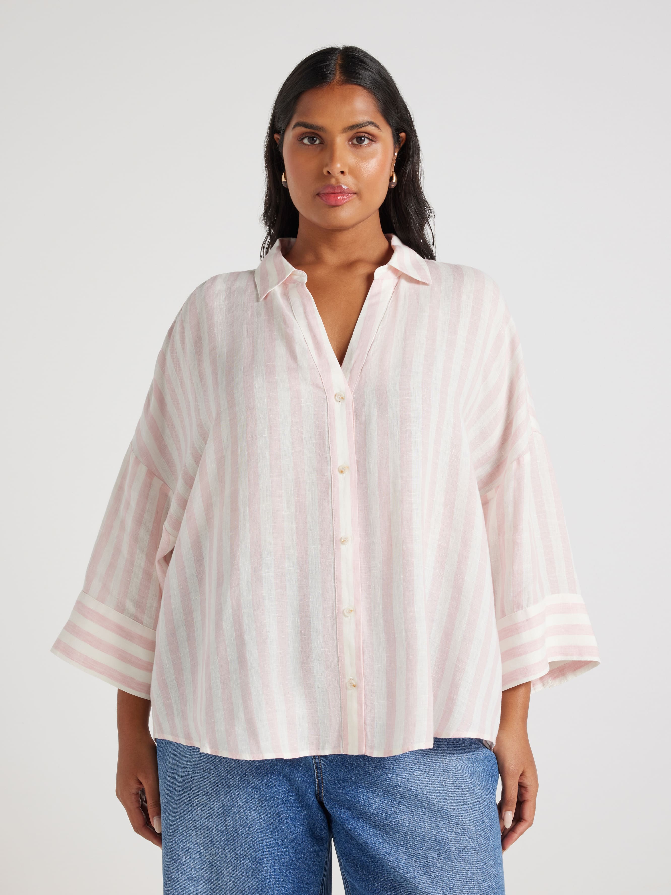 Curve Hampton 3/4 Sleeve Shirt