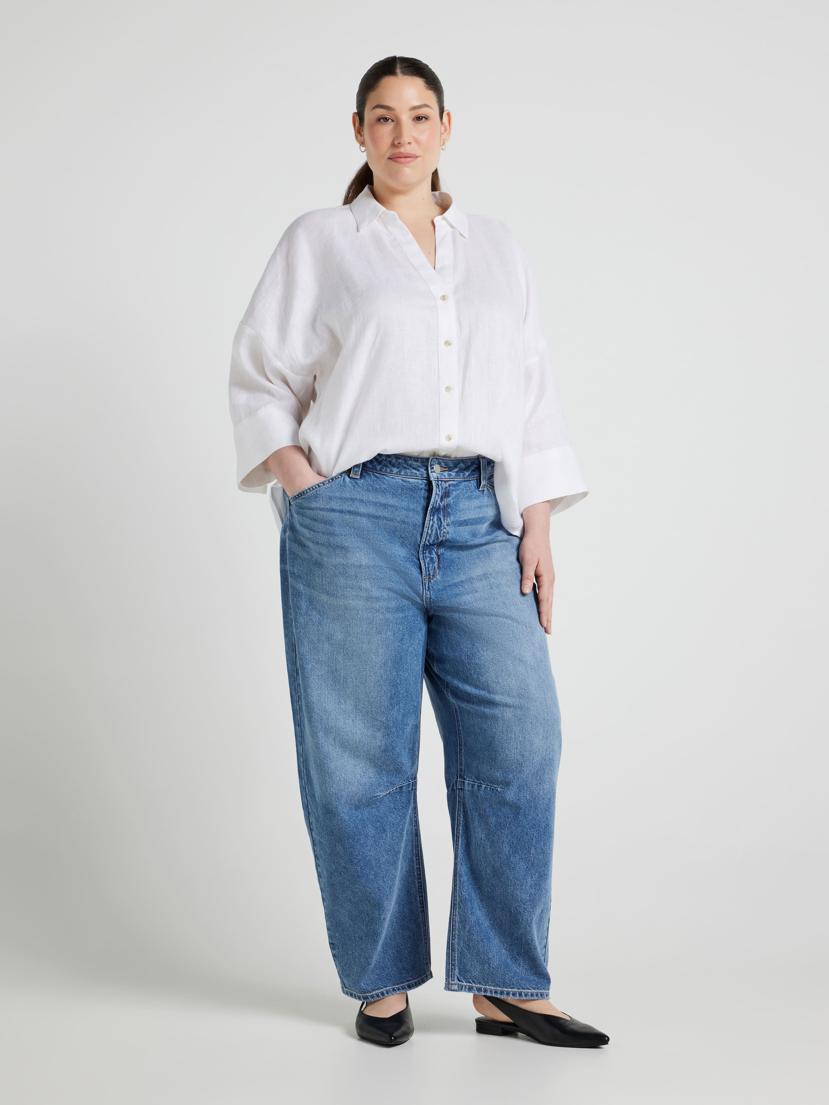 Curve Hampton 3/4 Sleeve Shirt