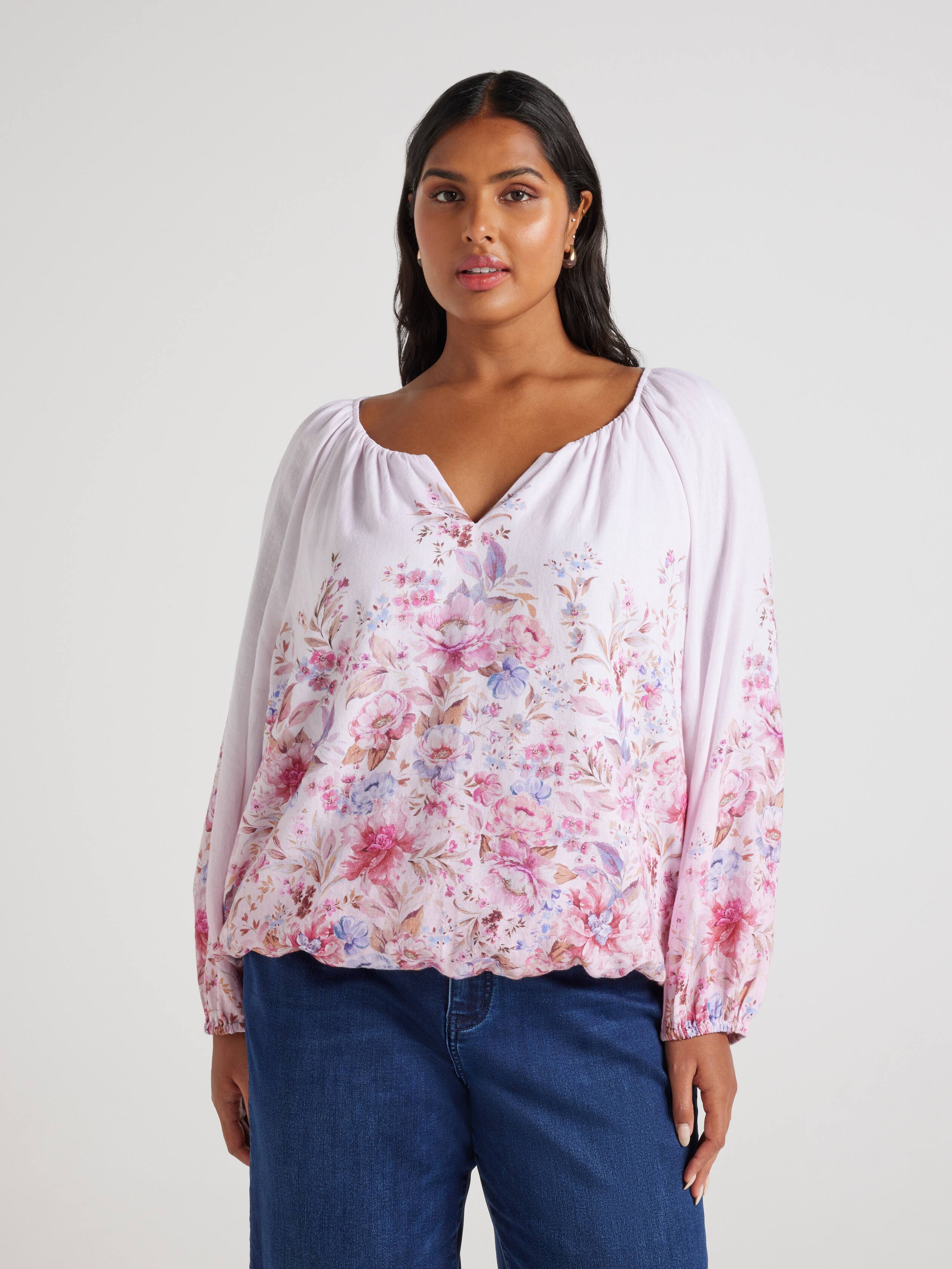 Curve Binny Bubble Hem Blouse