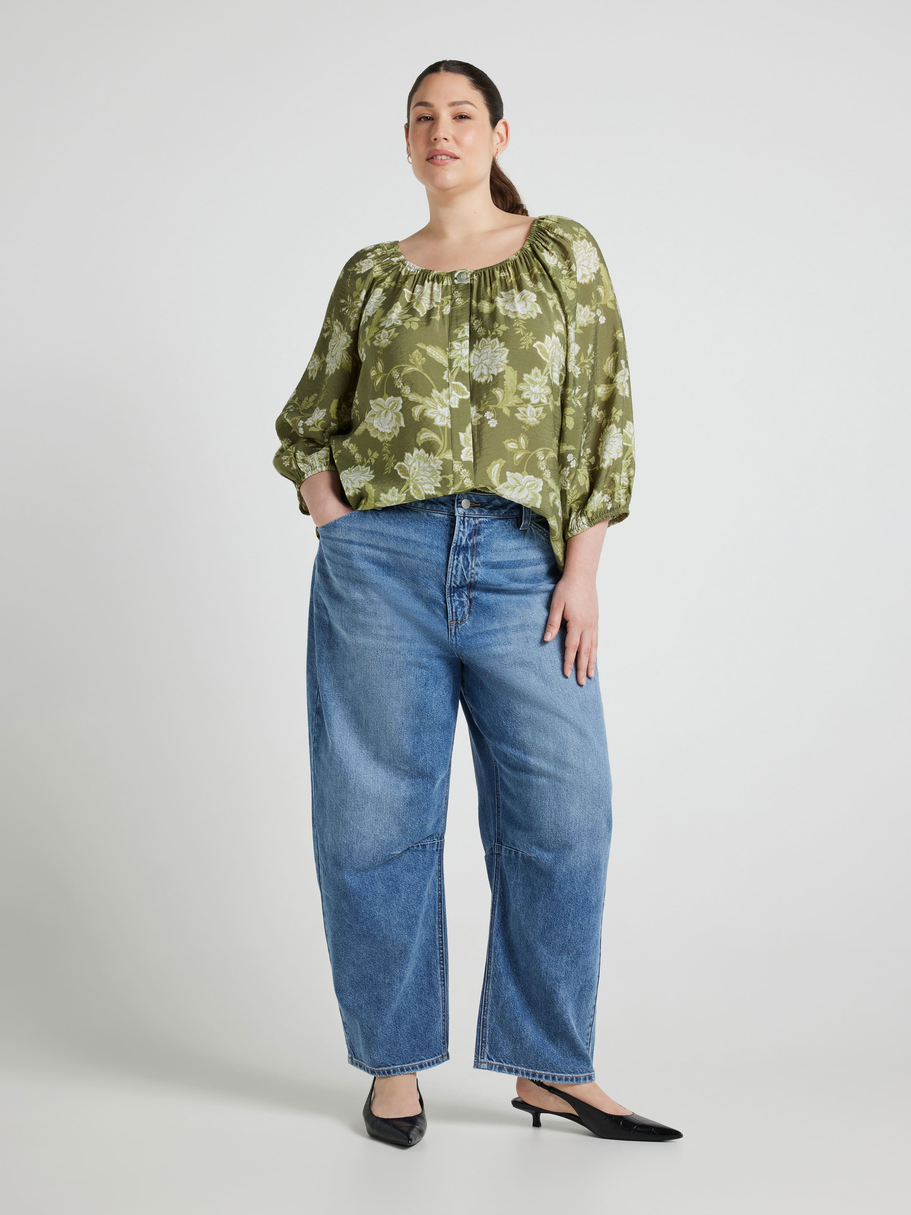 Curve Quincy 3/4 Sleeve Blouse