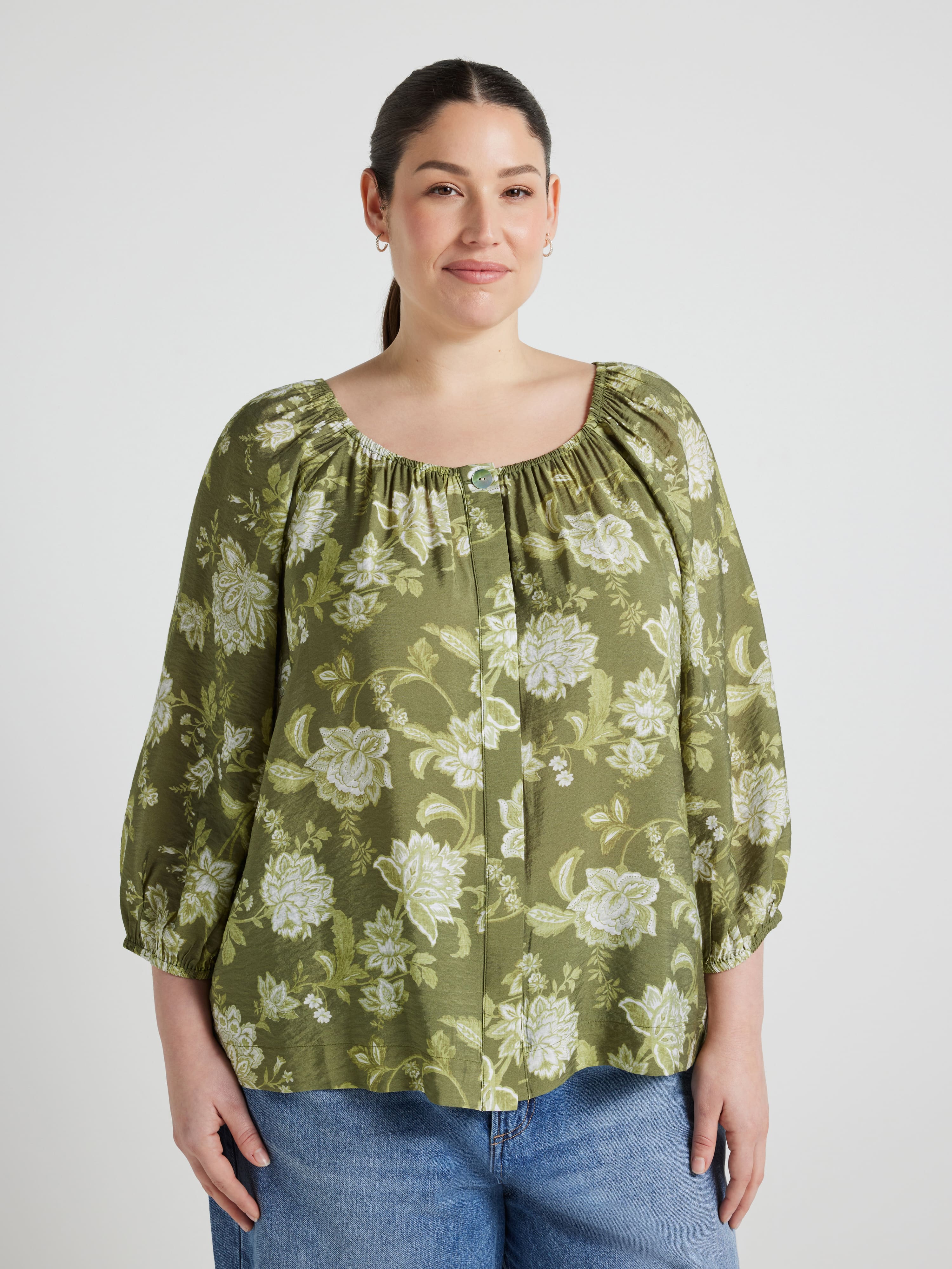 Curve Quincy 3/4 Sleeve Blouse