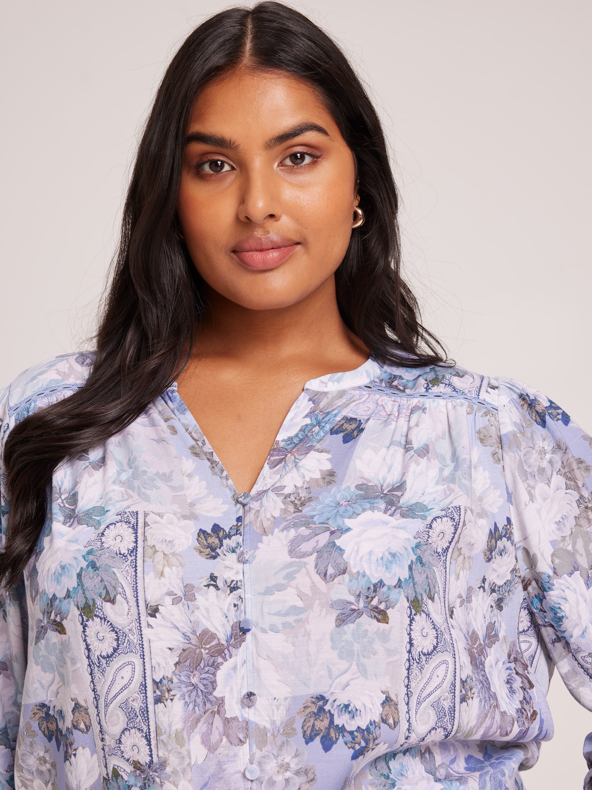 Curve Cleo Elevated Pintuck Blouse