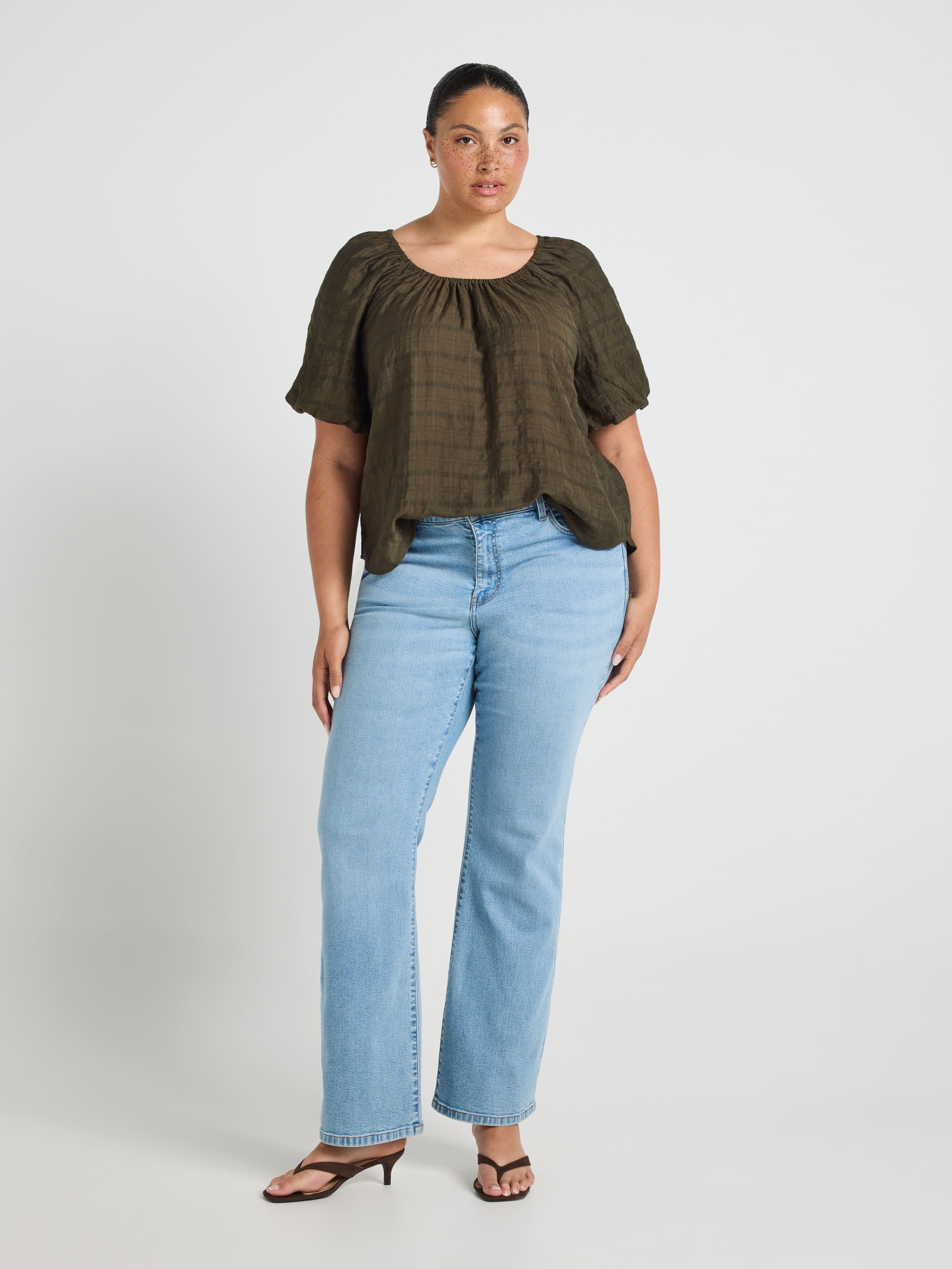 Curve Flo Bubble Sleeve Top