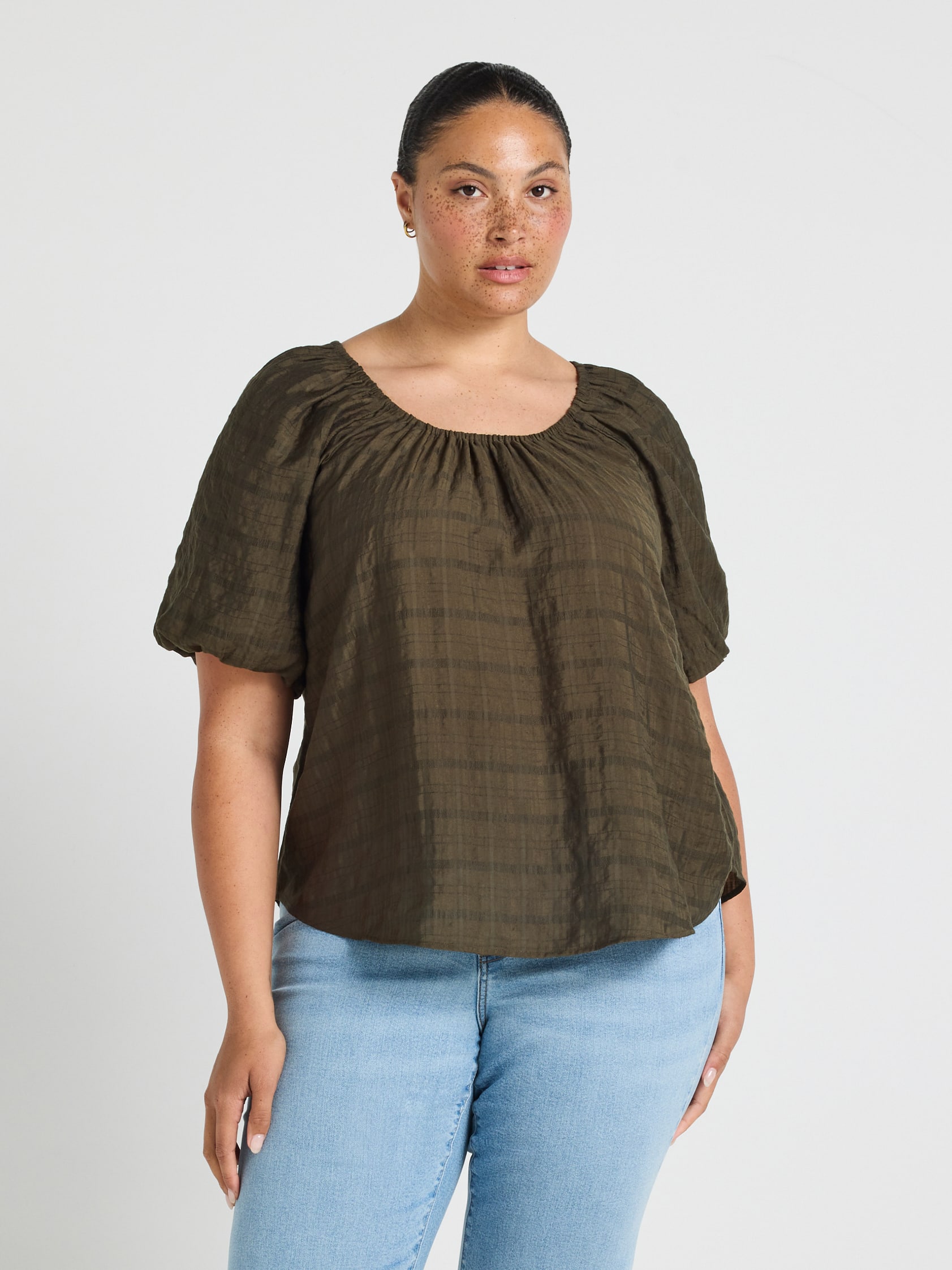 Curve Flo Bubble Sleeve Top