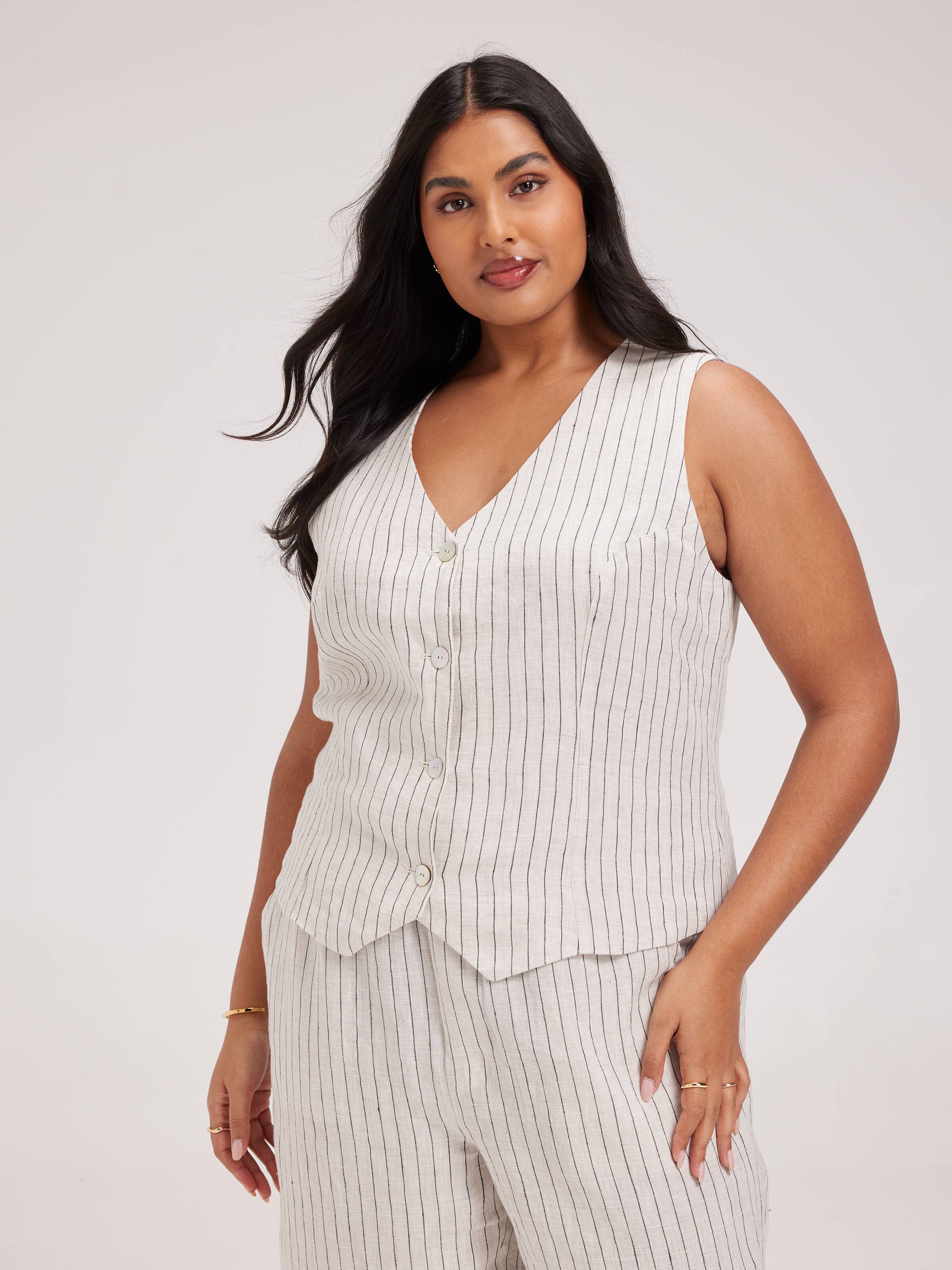 Curve Sadie Linen Vest