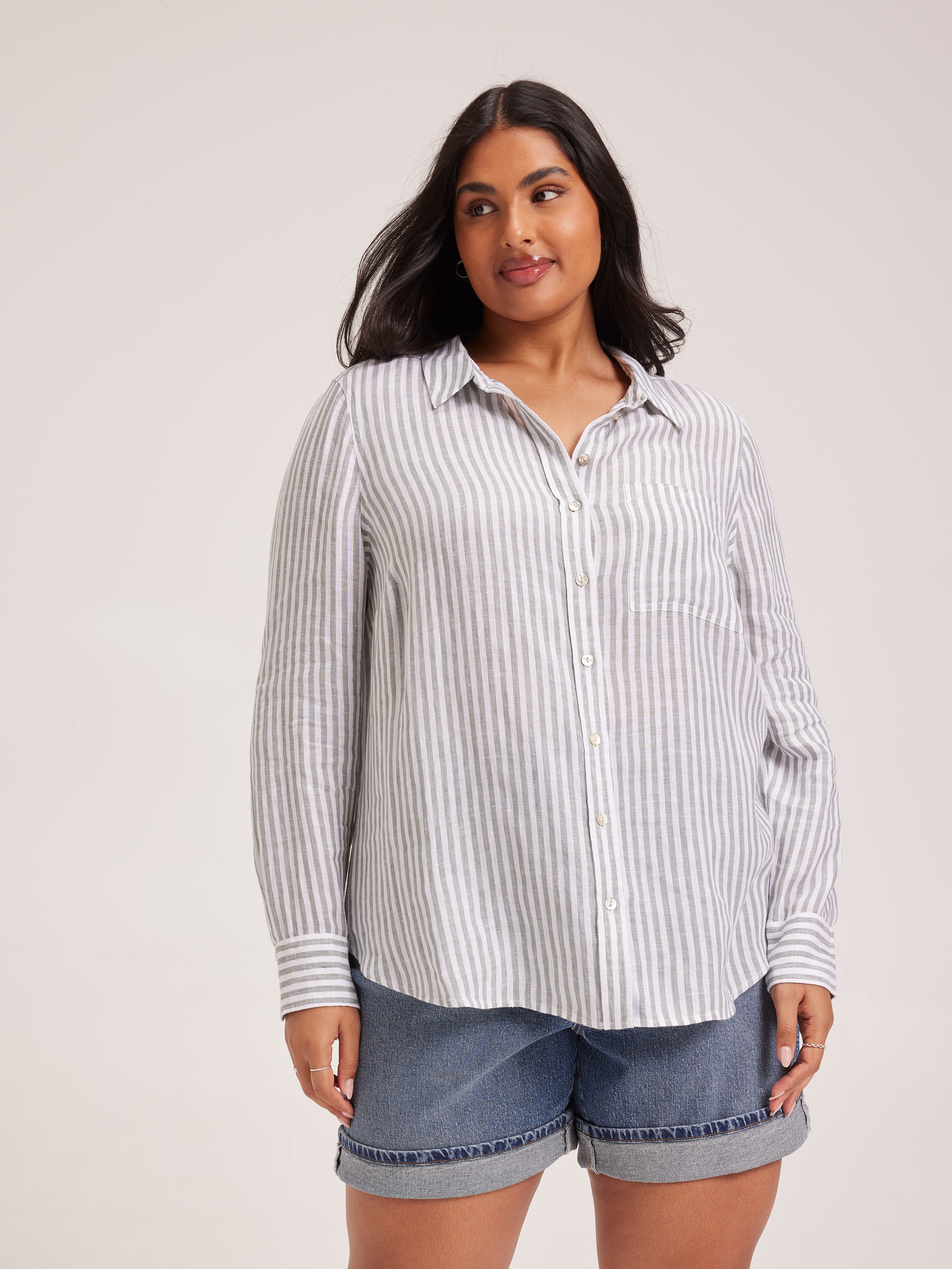 Curve Mandy Linen Shirt