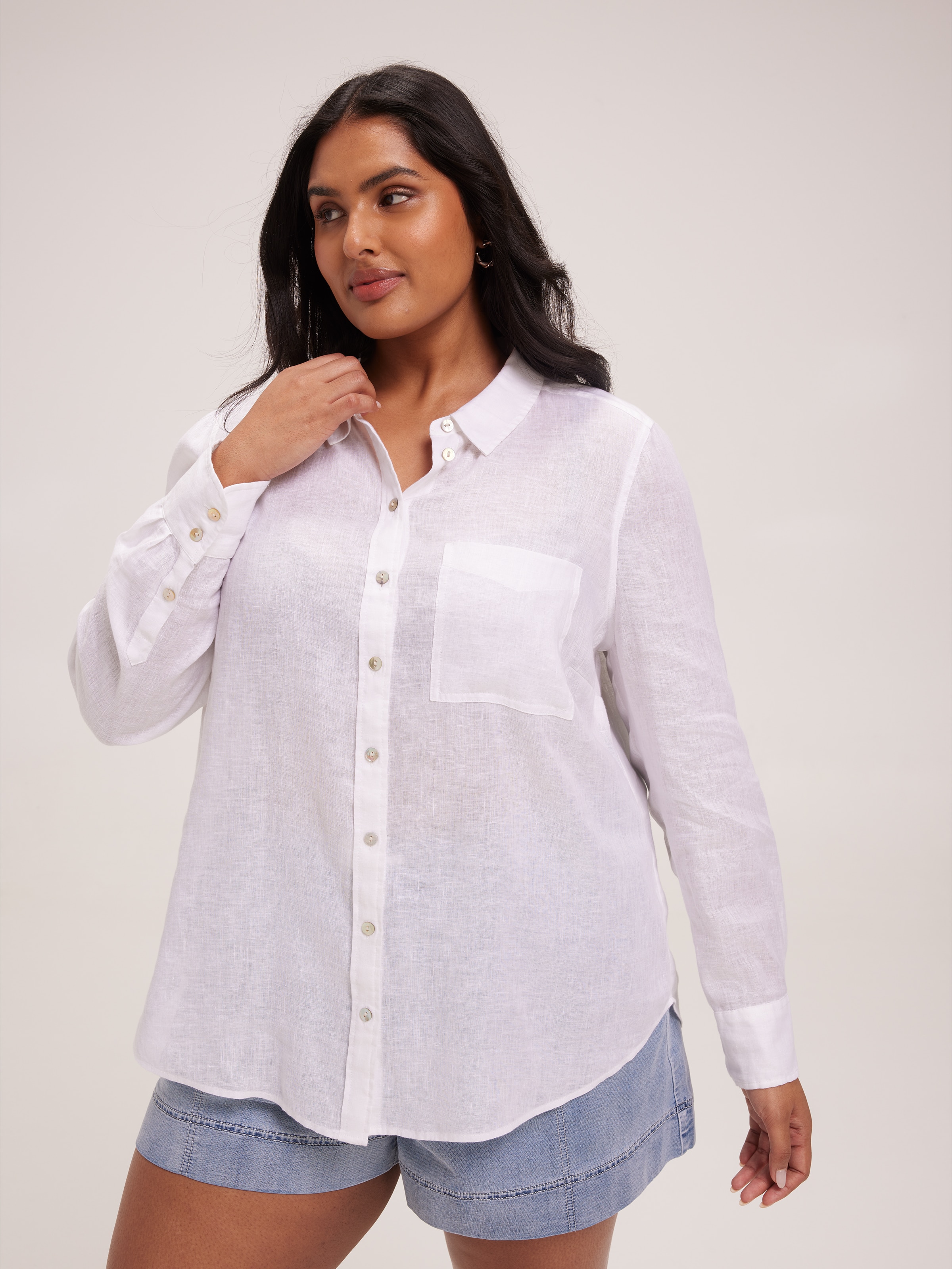 Curve Mandy Linen Shirt