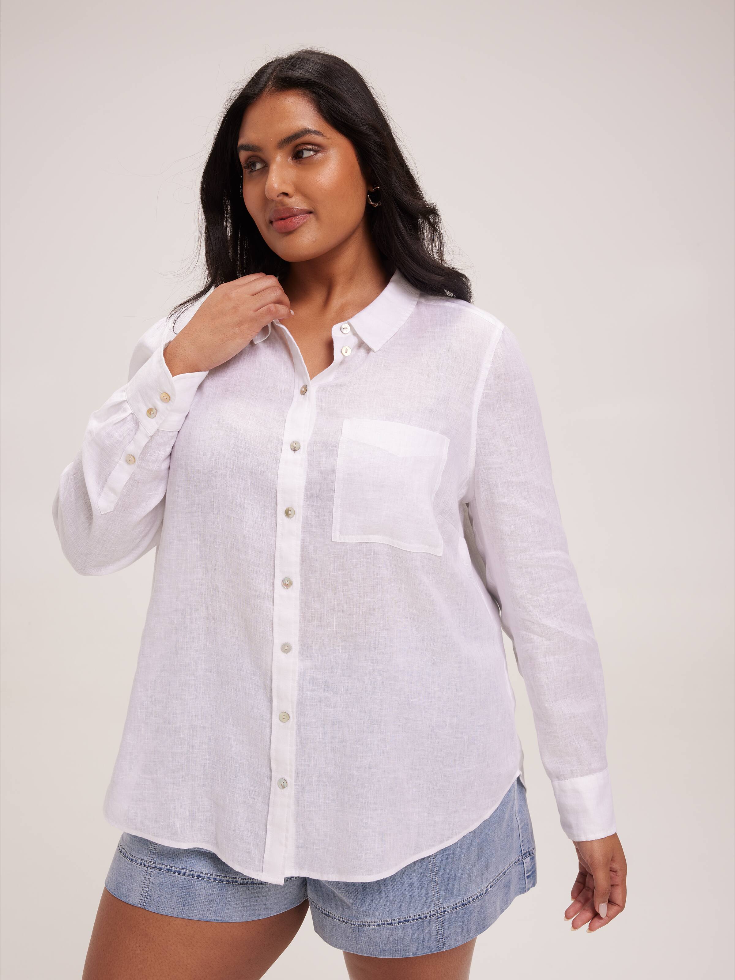 Curve Mandy Linen Shirt