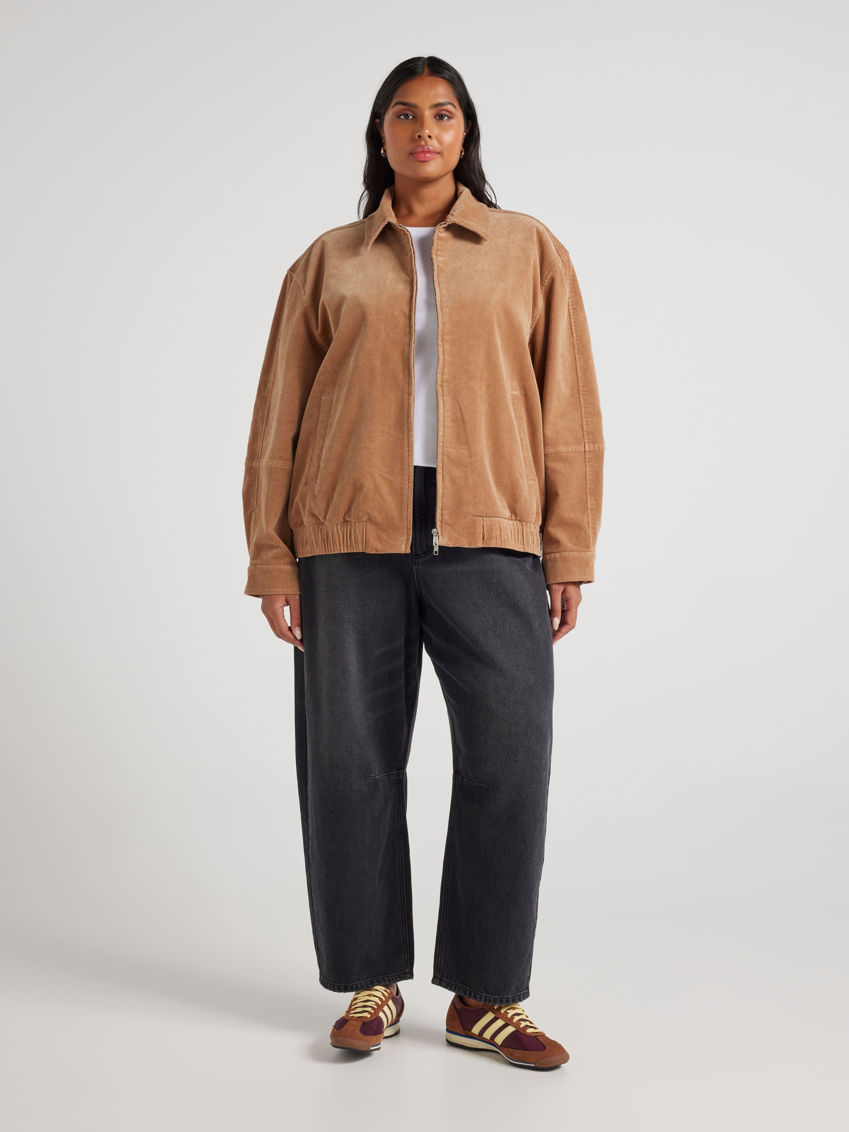 Curve Eliza Cord Bomber Jacket