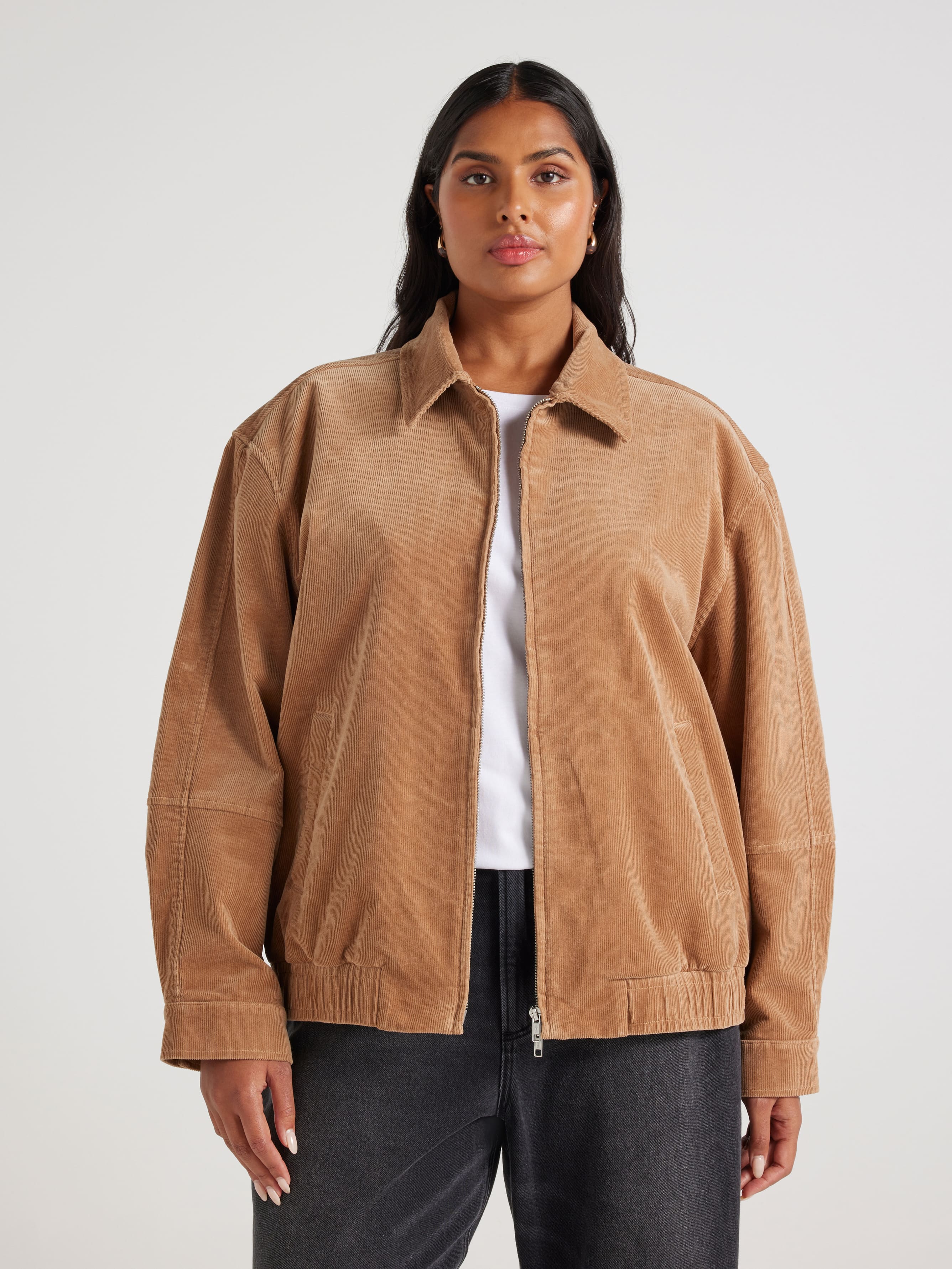 Curve Eliza Cord Bomber Jacket