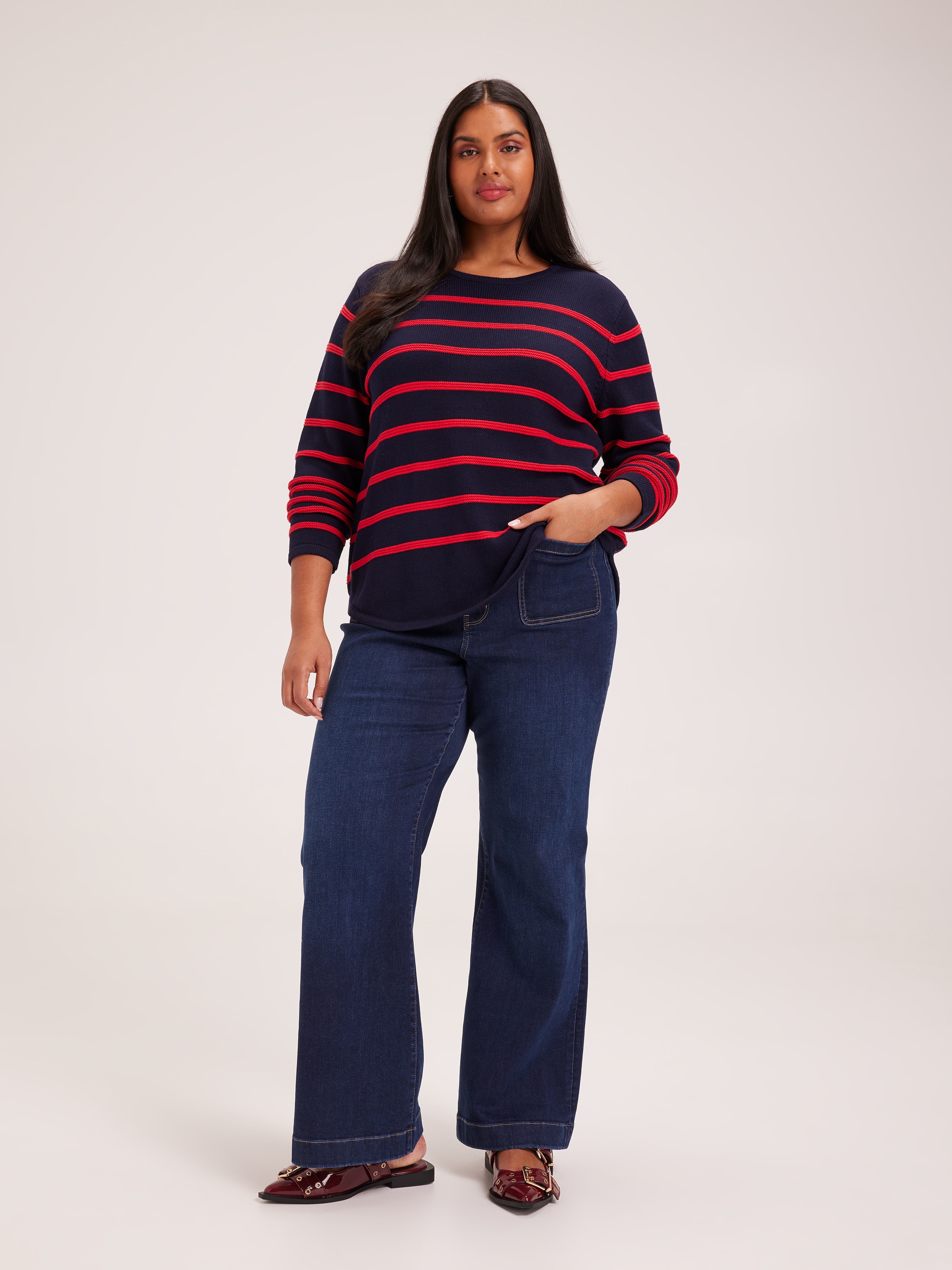 Curve Amelia Textured Pullover