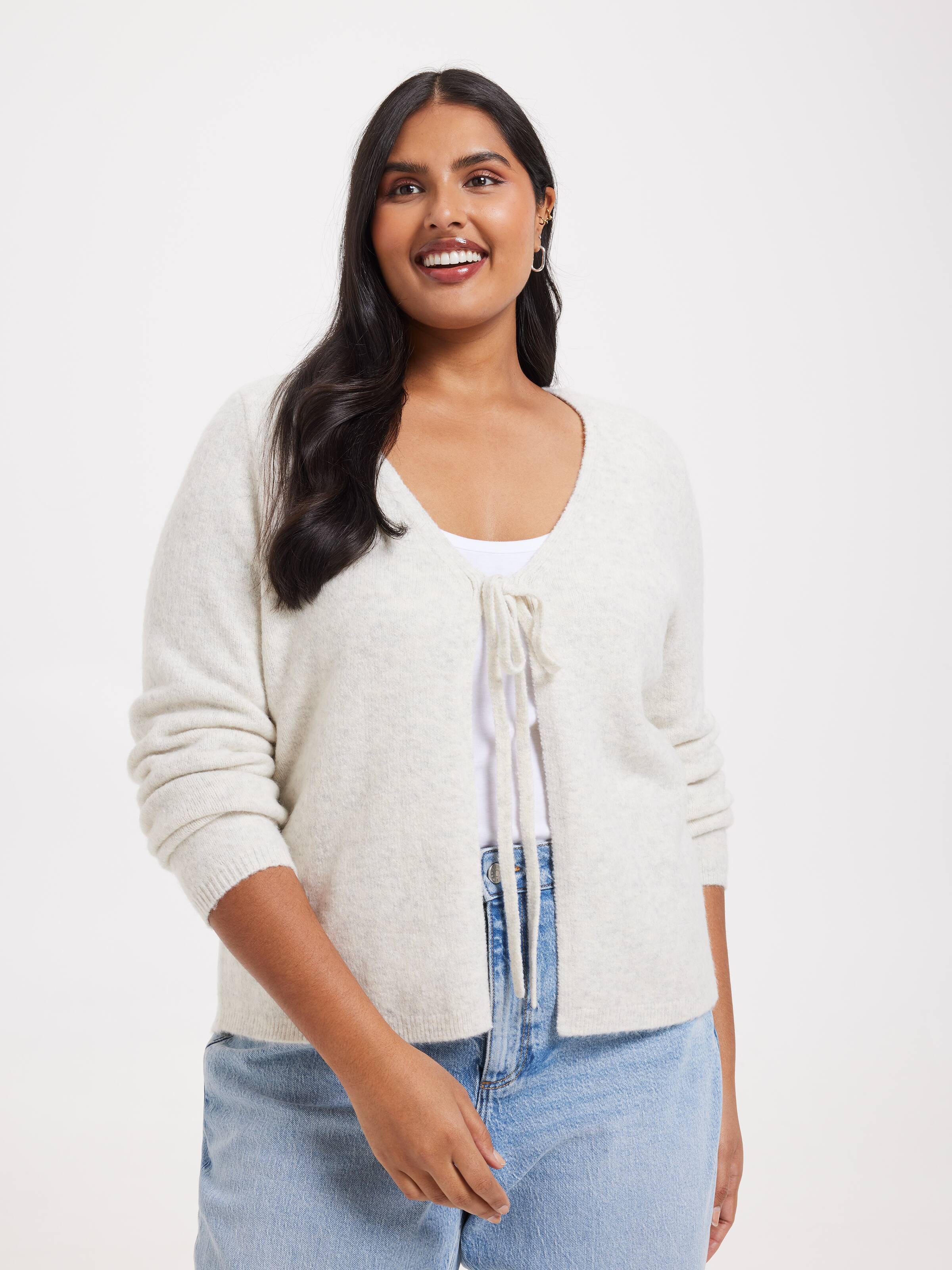 Curve Alba Tie Front Cardi