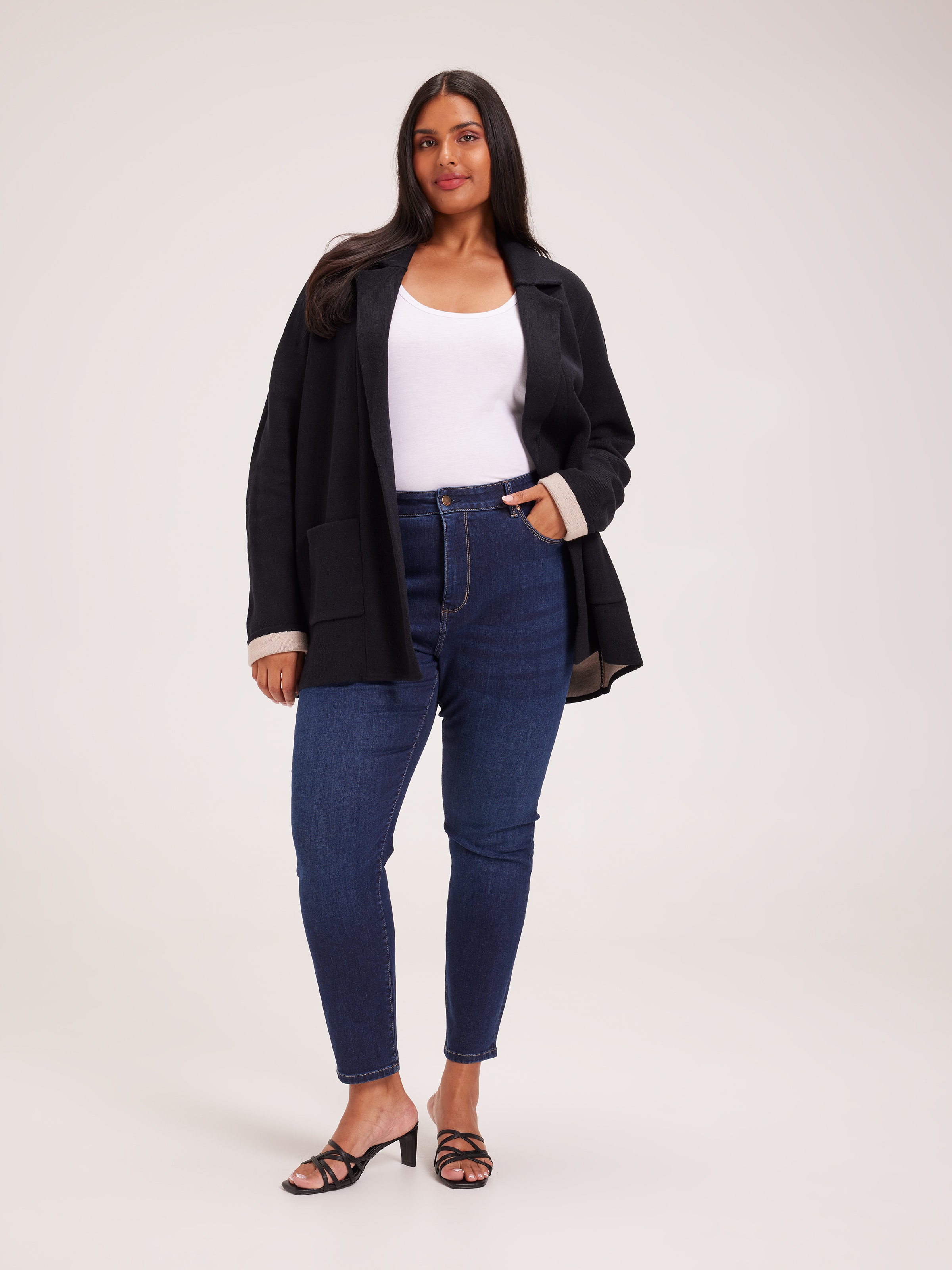 Curve Beth Boyfriend Knit Blazer