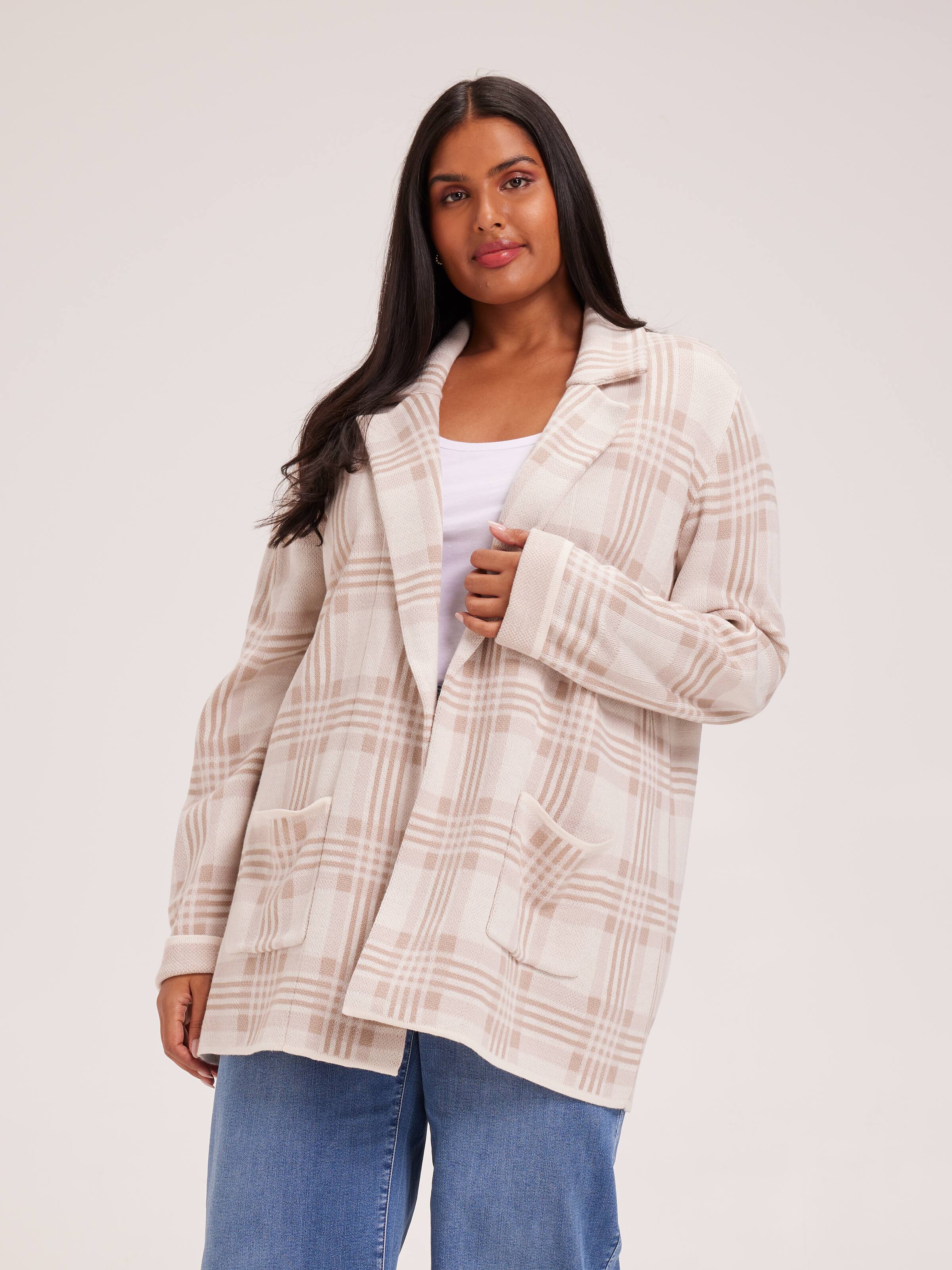 Curve Beth Boyfriend Knit Blazer