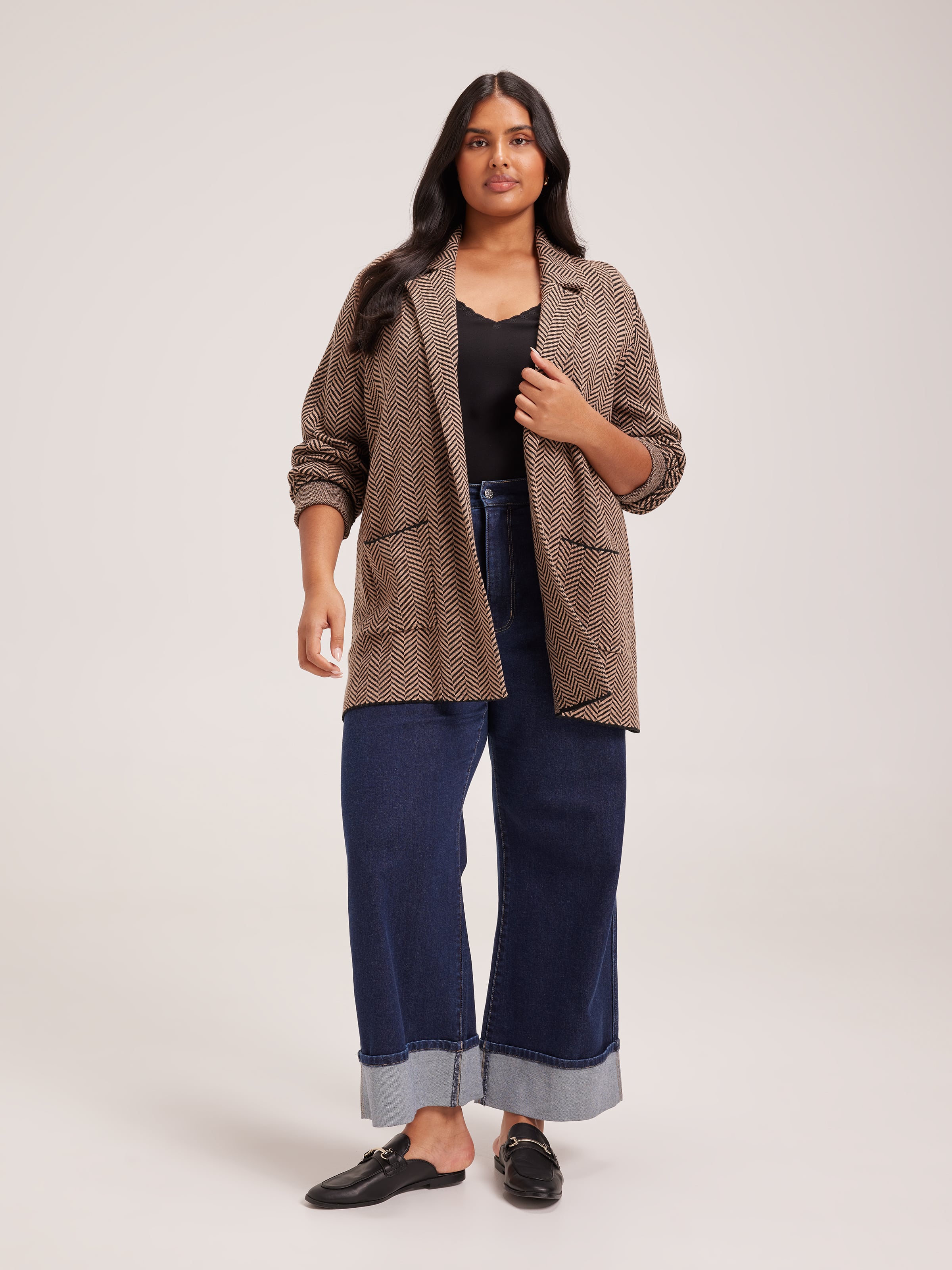Curve Beth Boyfriend Knit Blazer