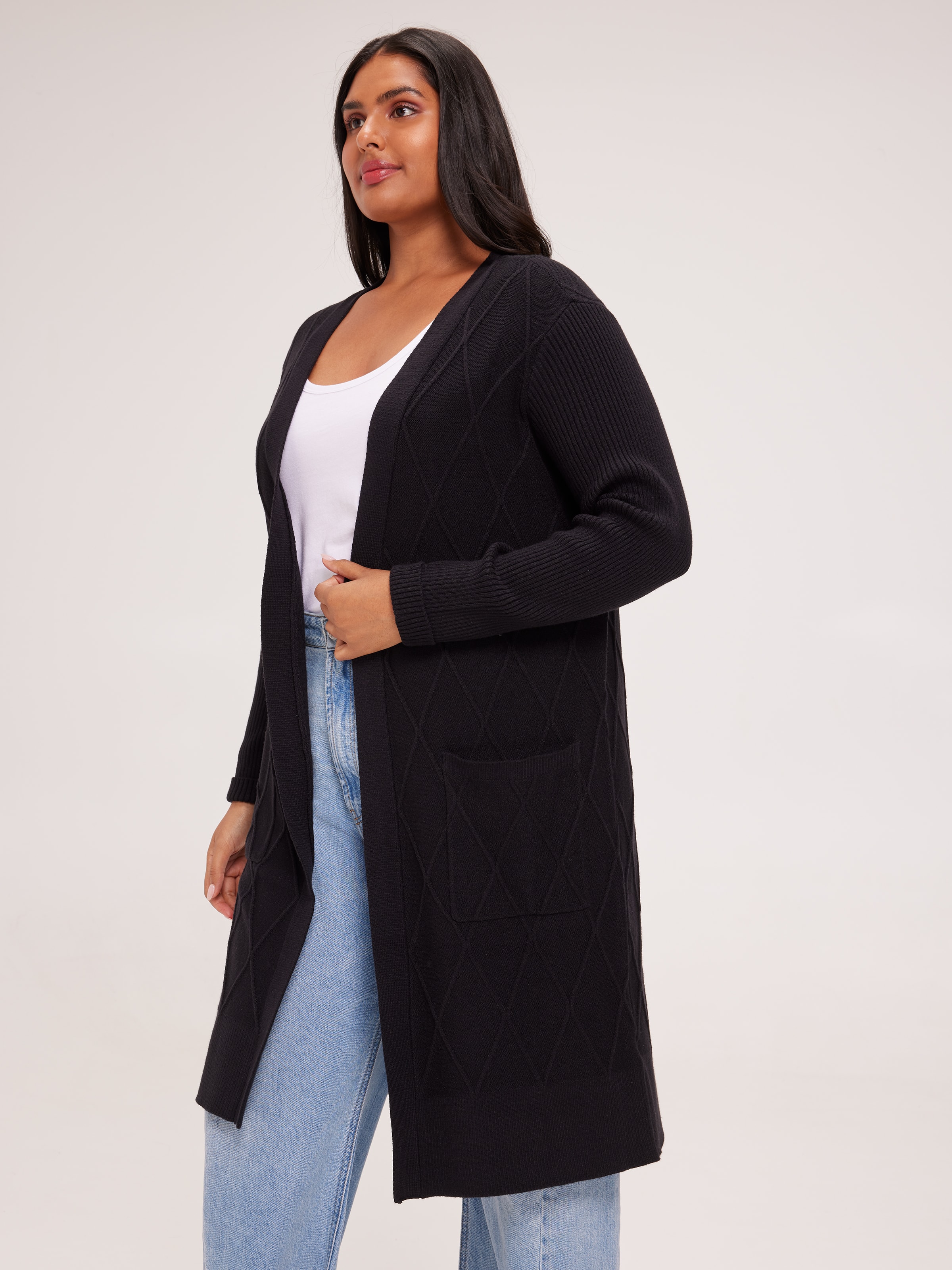 Curve Esme Diamond Detail Midi Cardi