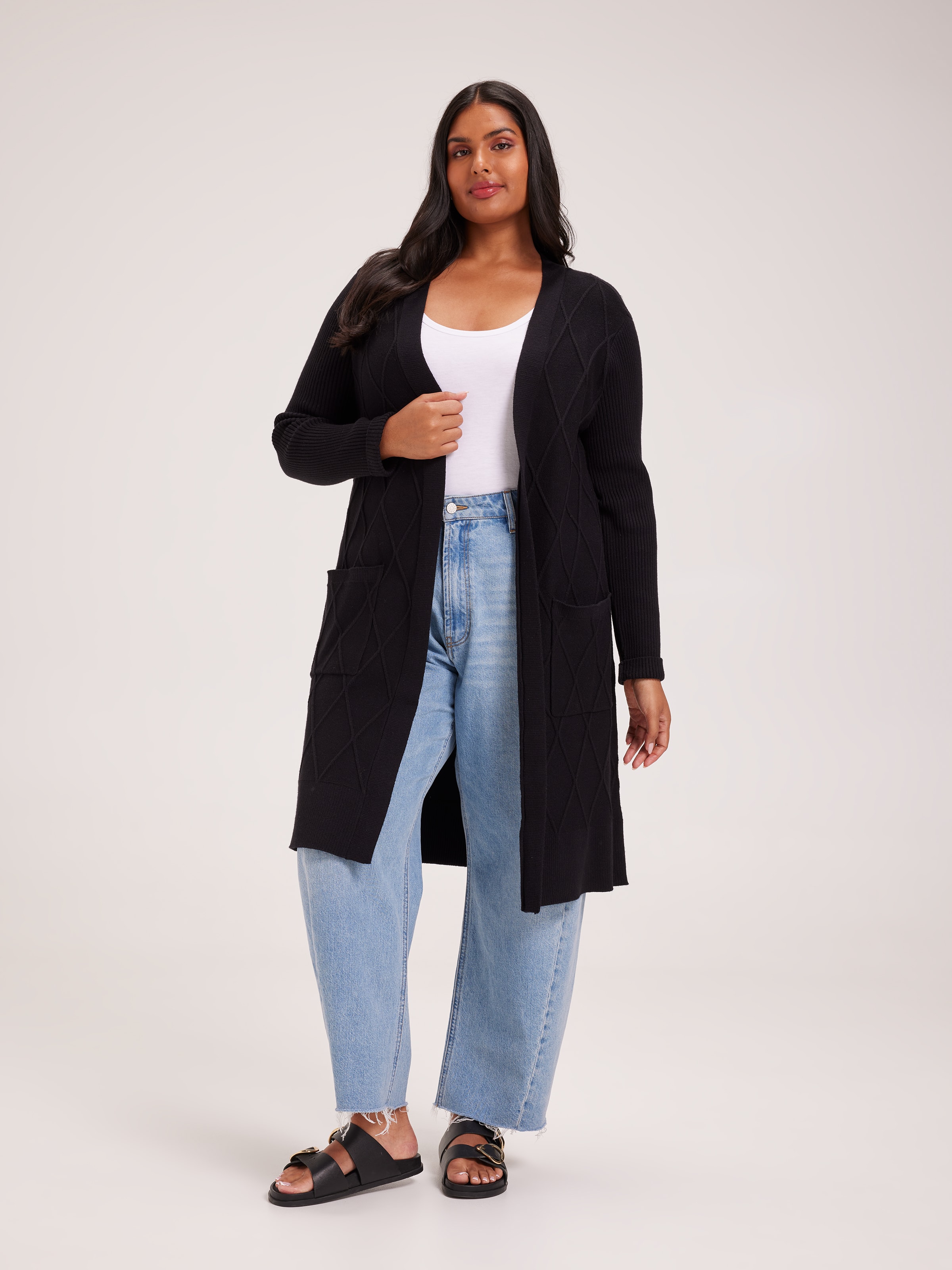 Curve Esme Diamond Detail Midi Cardi