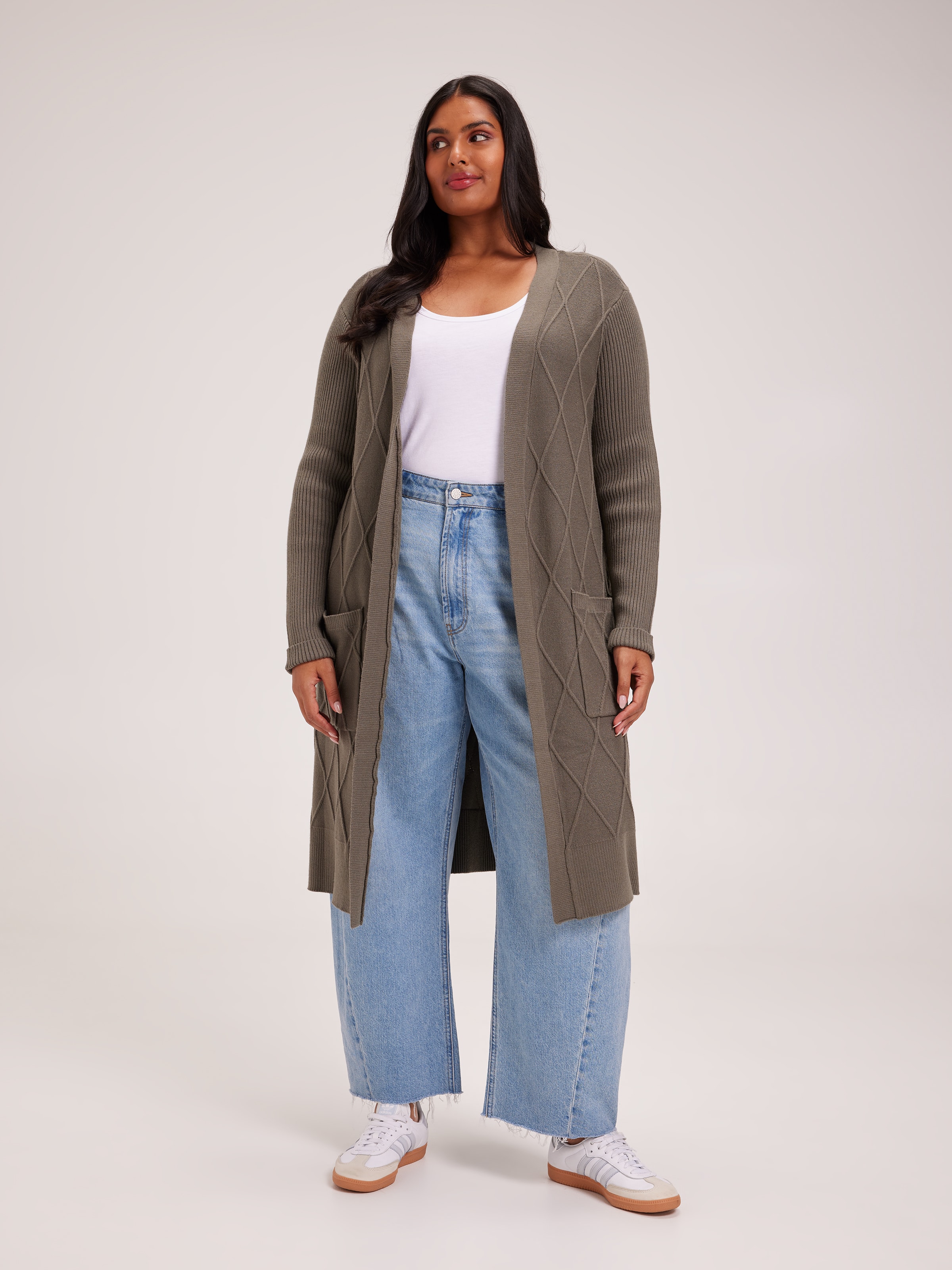 Curve Esme Diamond Detail Midi Cardi