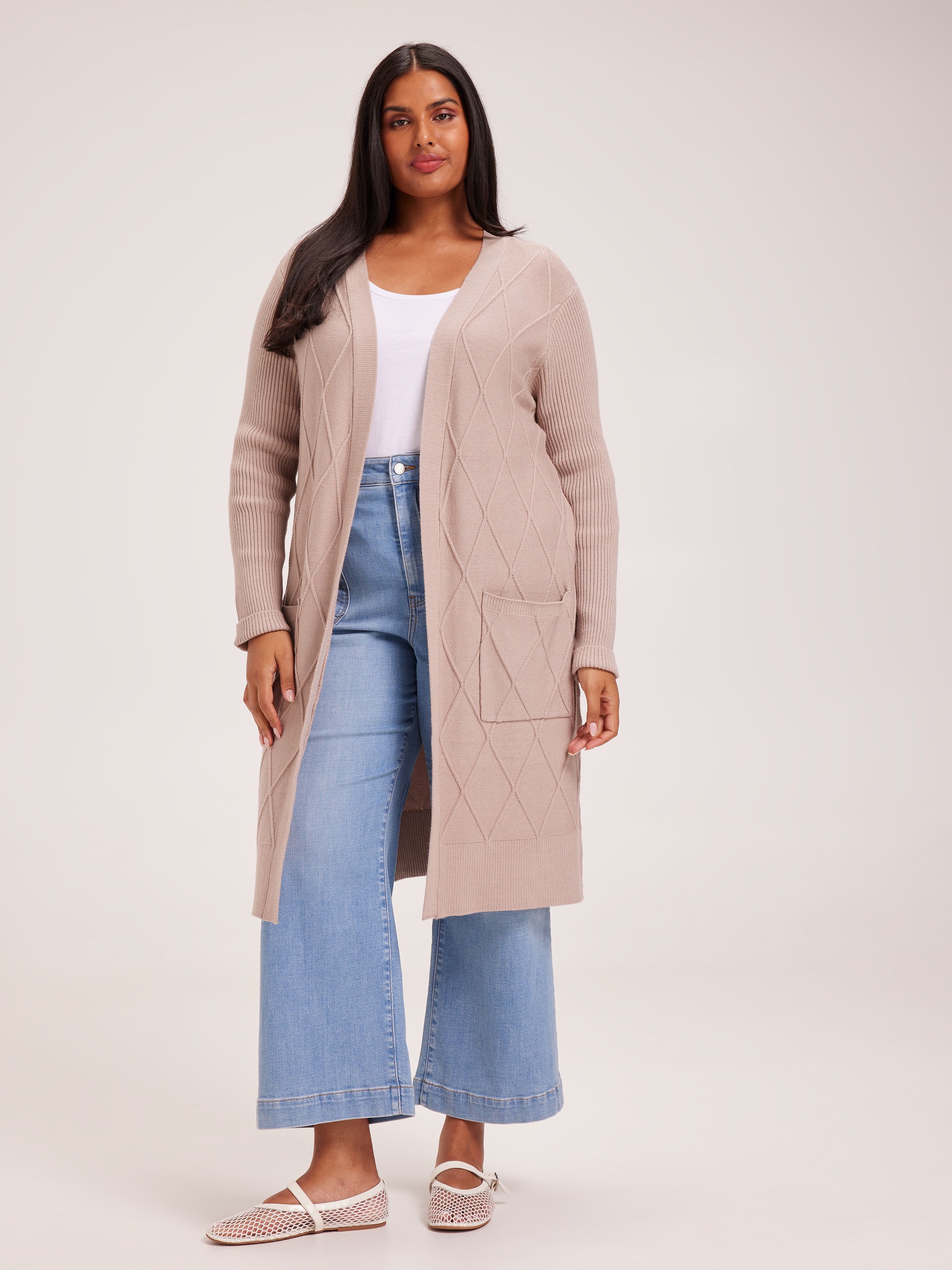 Curve Esme Diamond Detail Midi Cardi