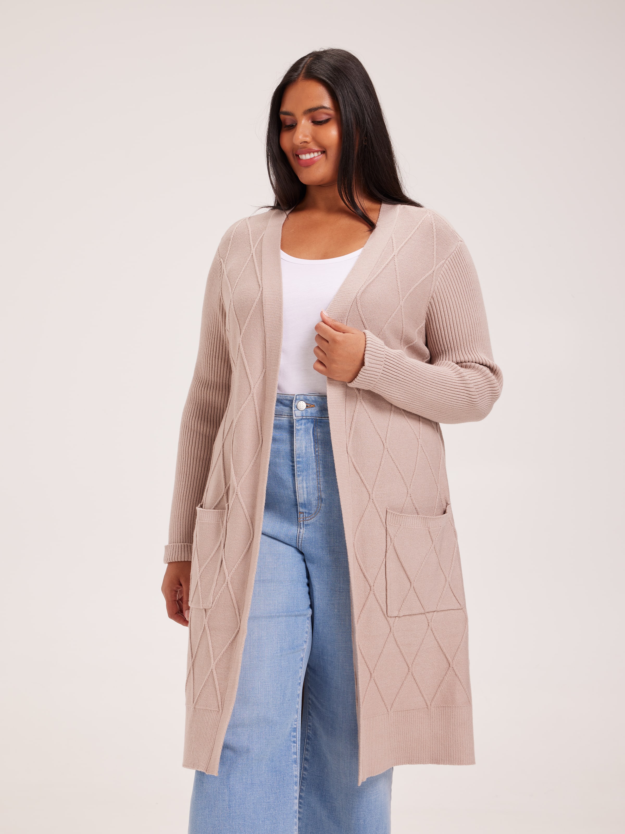 Curve Esme Diamond Detail Midi Cardi