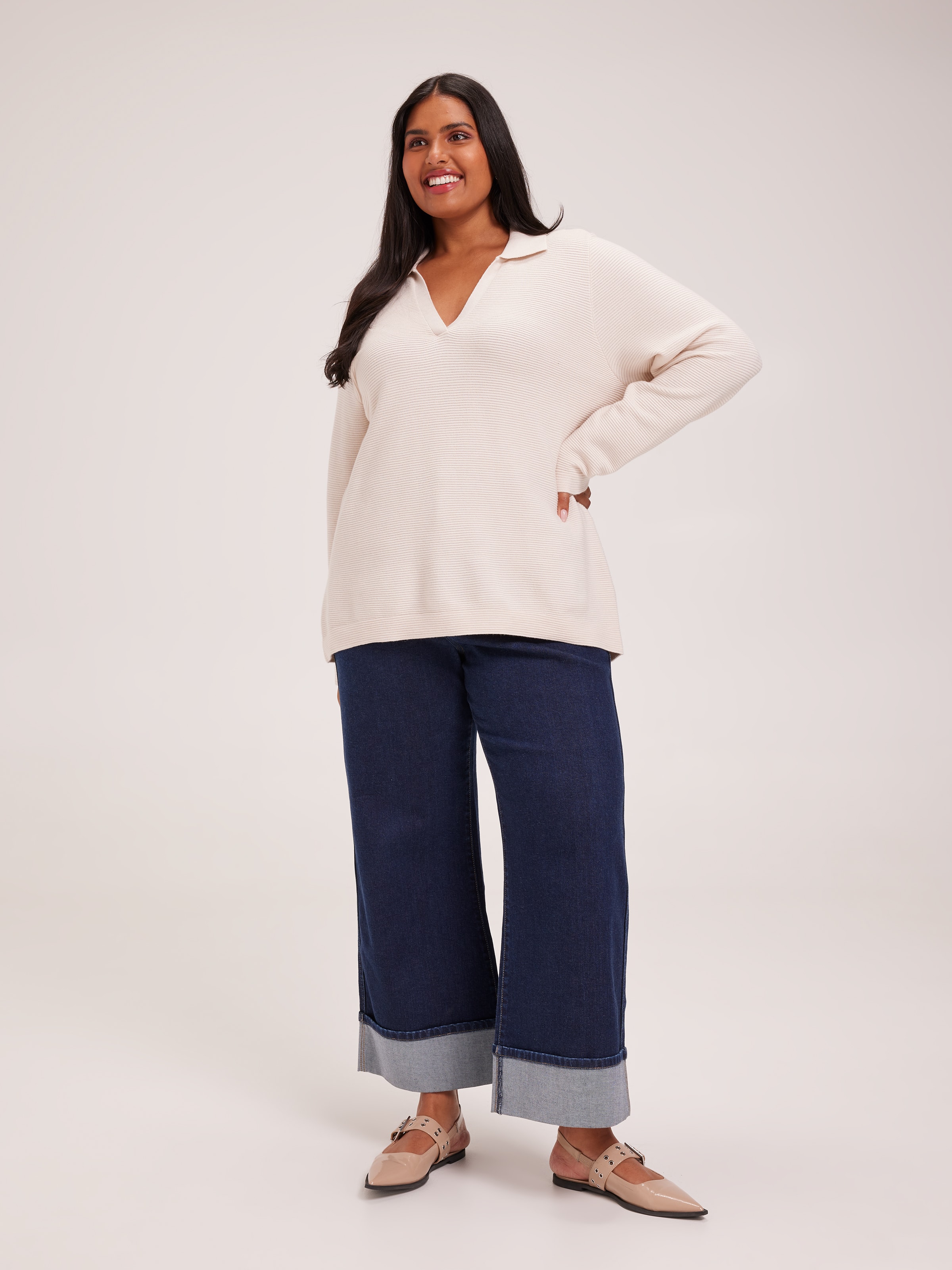 Curve Phoebe Collared Ottoman Pullover